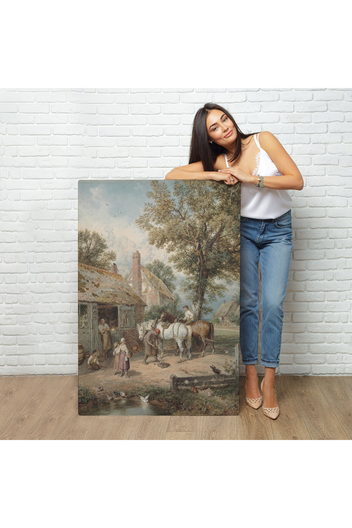 Foster Myles Birket The Smithy Kanvas Tablo görsel 2