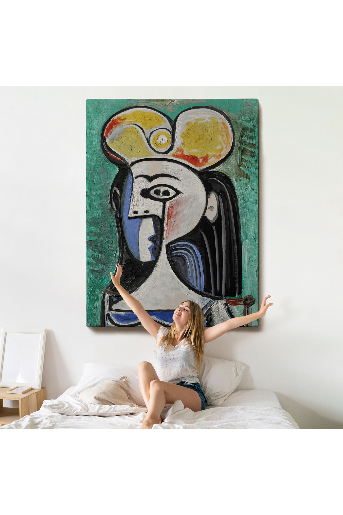 Pablo Picasso - Jaqueline Roque Portre Kanvas Tablosu görsel 5