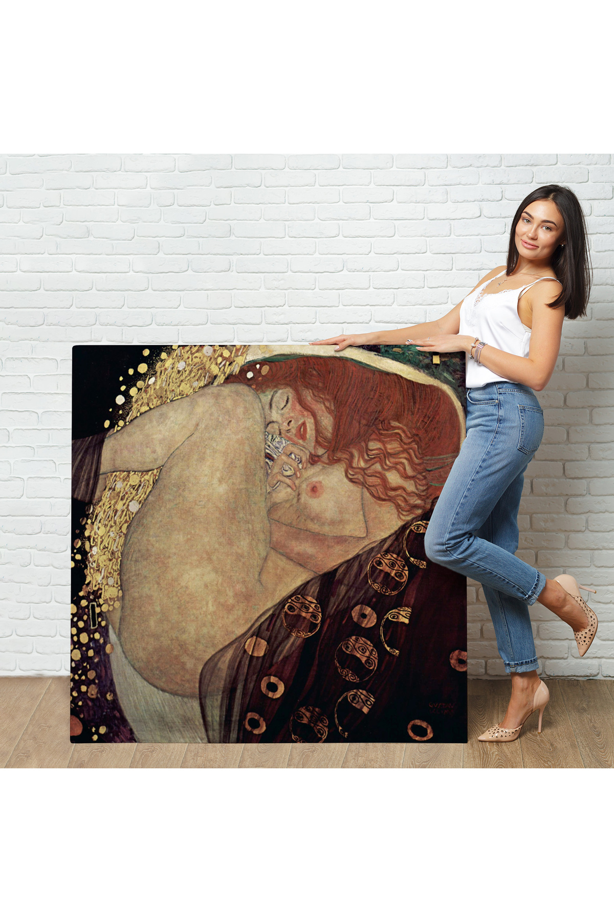 Gustav Klimt Danae Kanvas Tablosu görsel 2