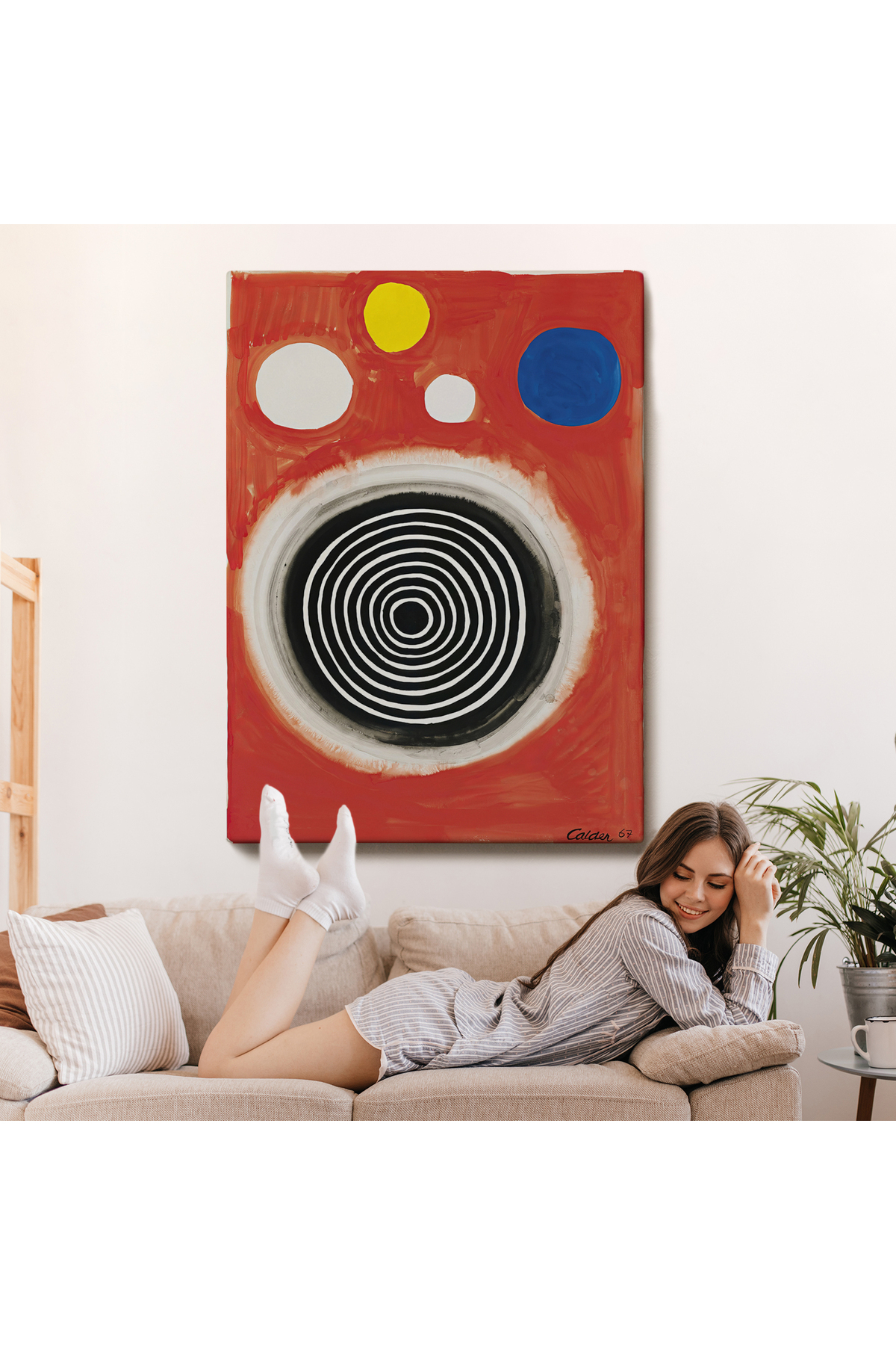 Alexander Calder - Eşmerkezli Bulutsu - Concentric Nebula Kanvas Tablo görsel 7