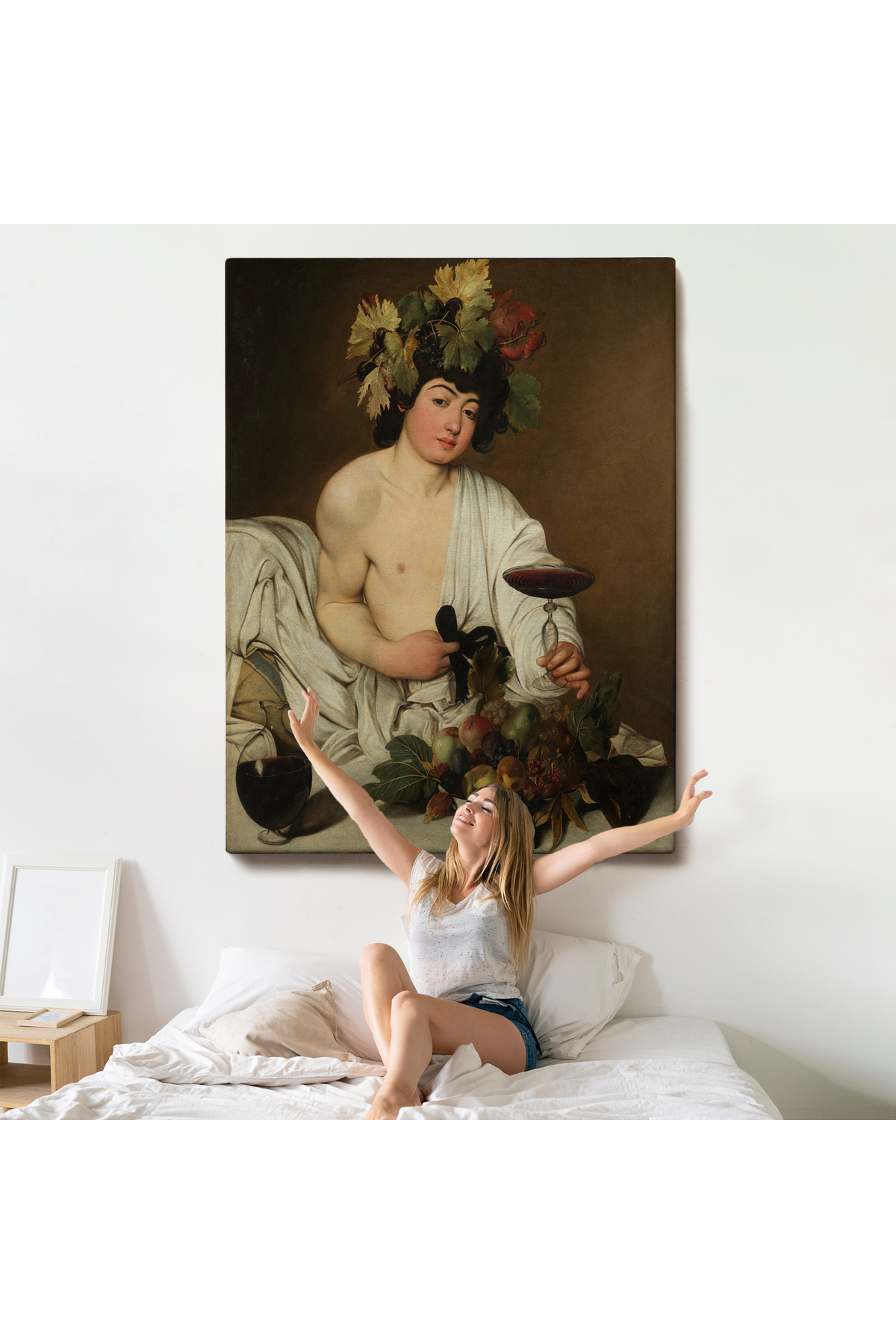 Caravaggio - Bacchus Kanvas Tablo görsel 5