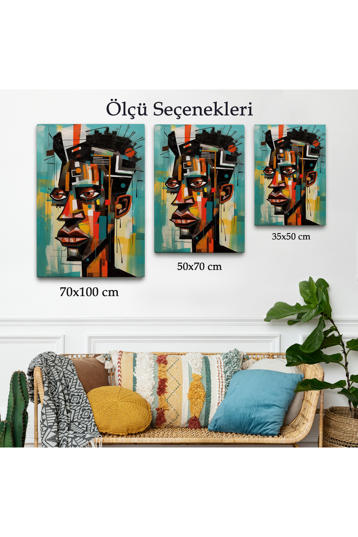 Afrikalı Genç Erkek Kanvas Tablo görsel 3