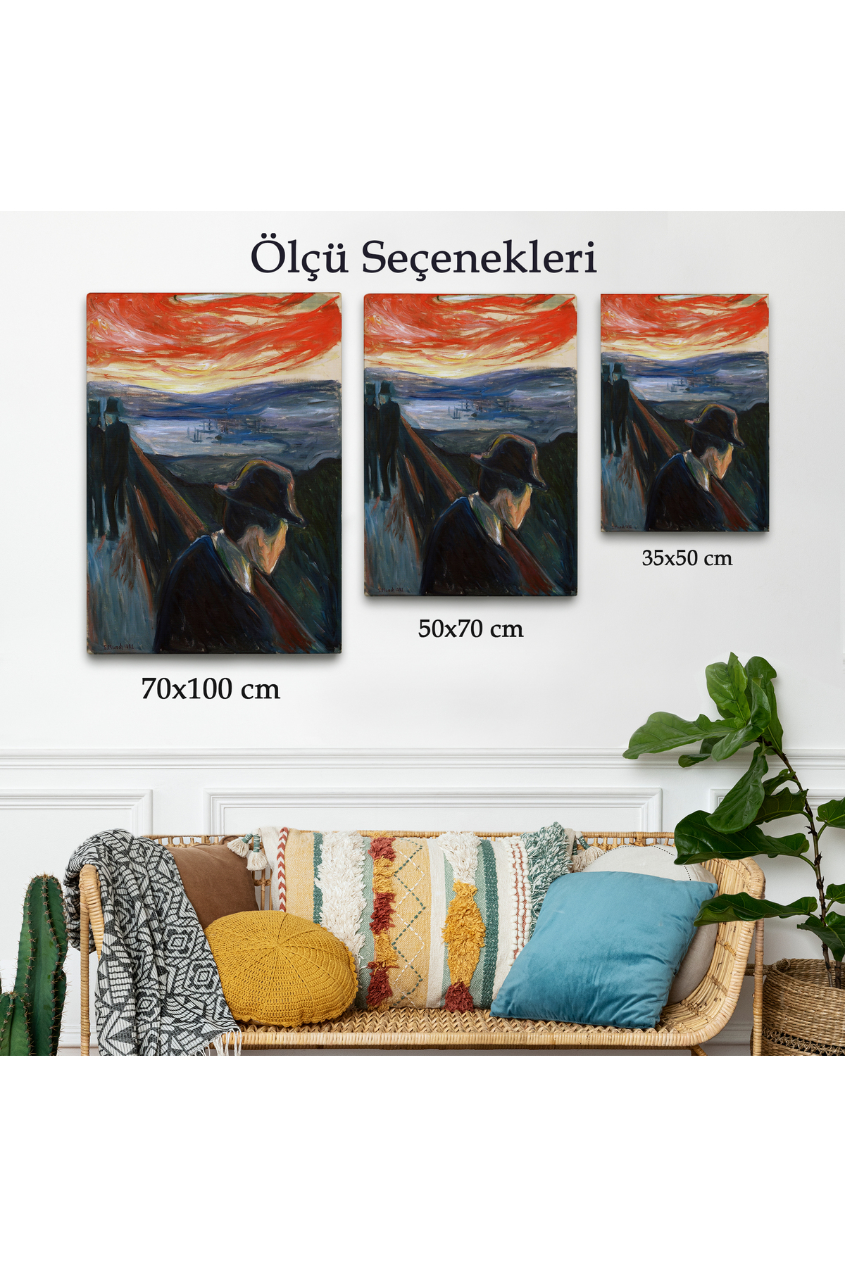 Edvard Munch - Çaresizlik Kanvas Tablosu görsel 3