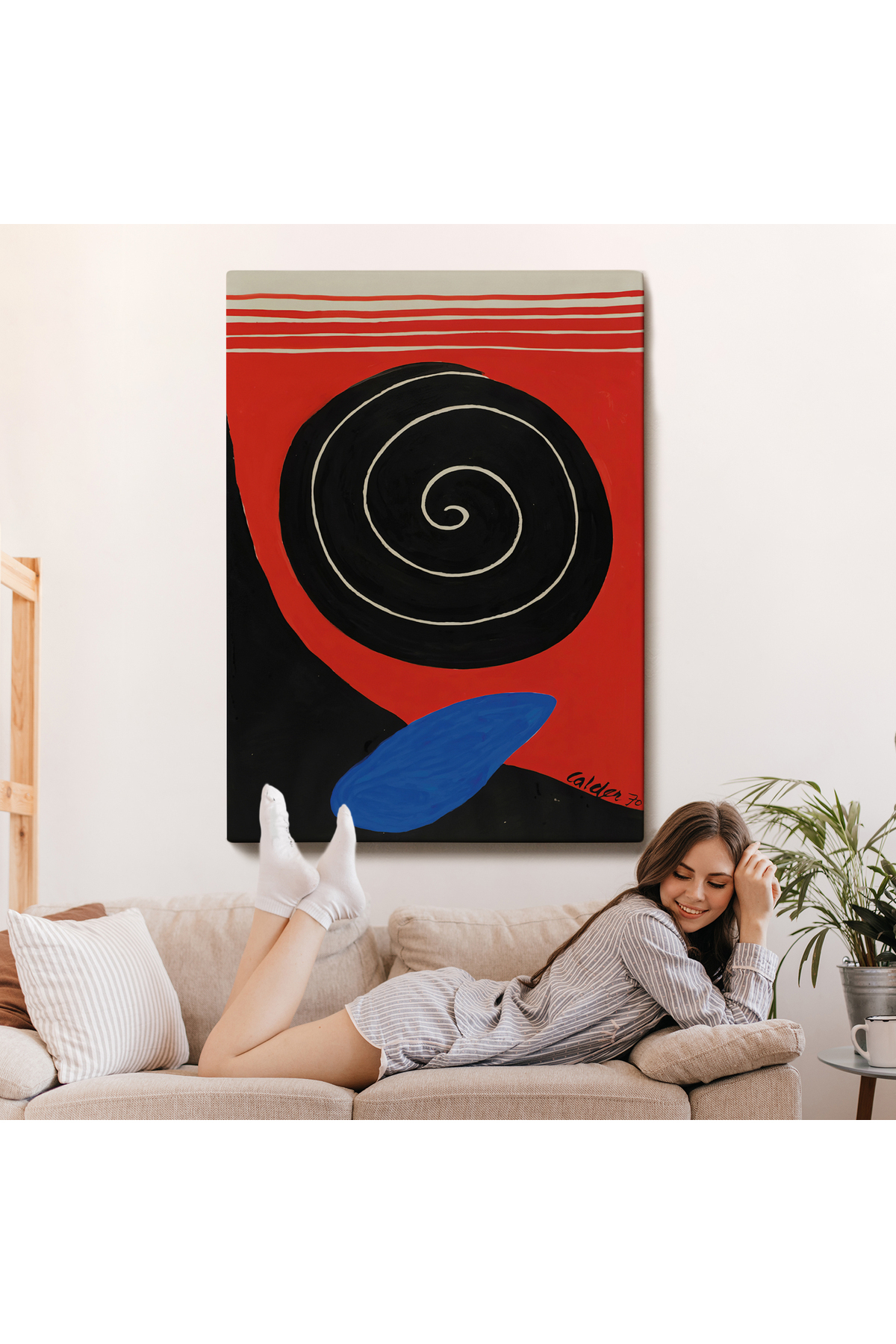 Alexander Calder - Büyük Kaya Tablosu - Big Boulder Kanvas Tablo görsel 7