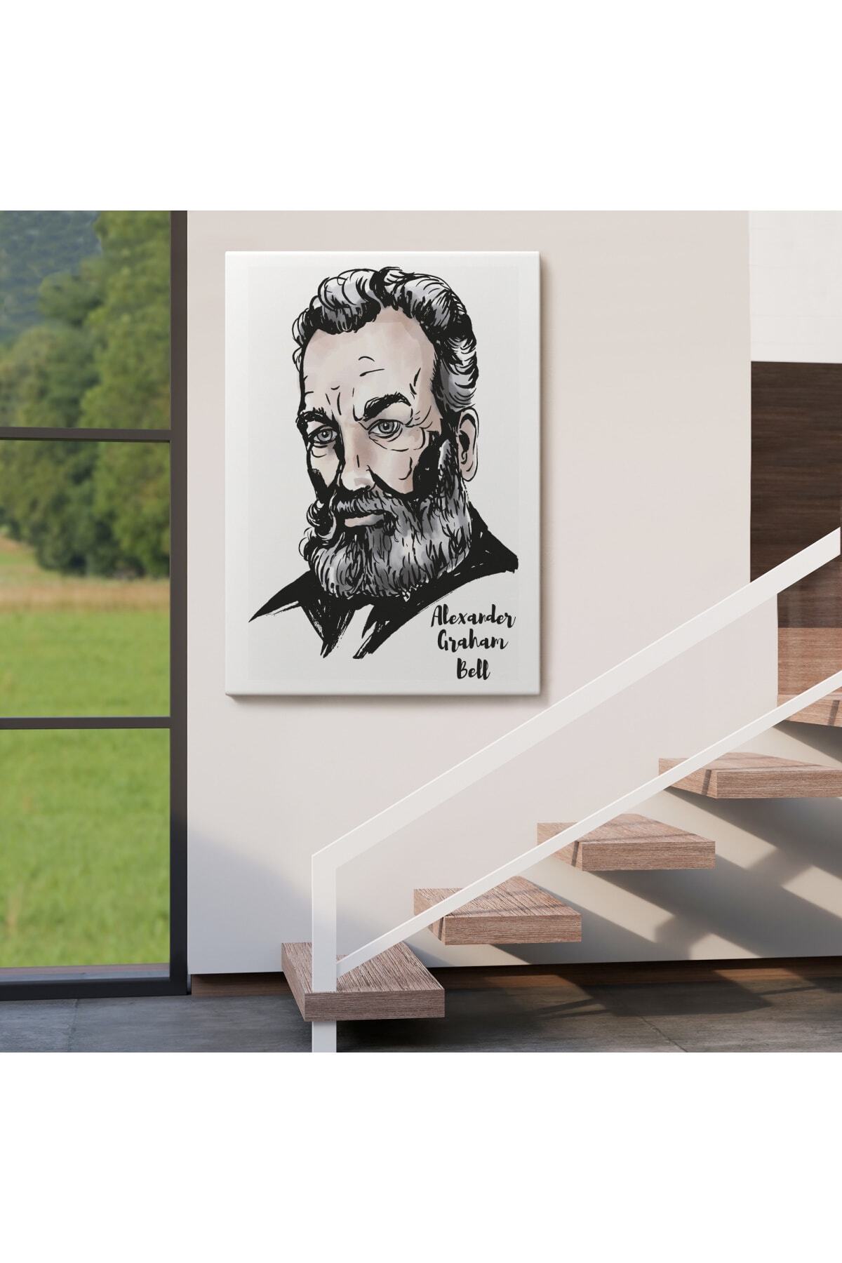 Alexander Graham Bell Dekoratif Kanvas Tablo görsel 4