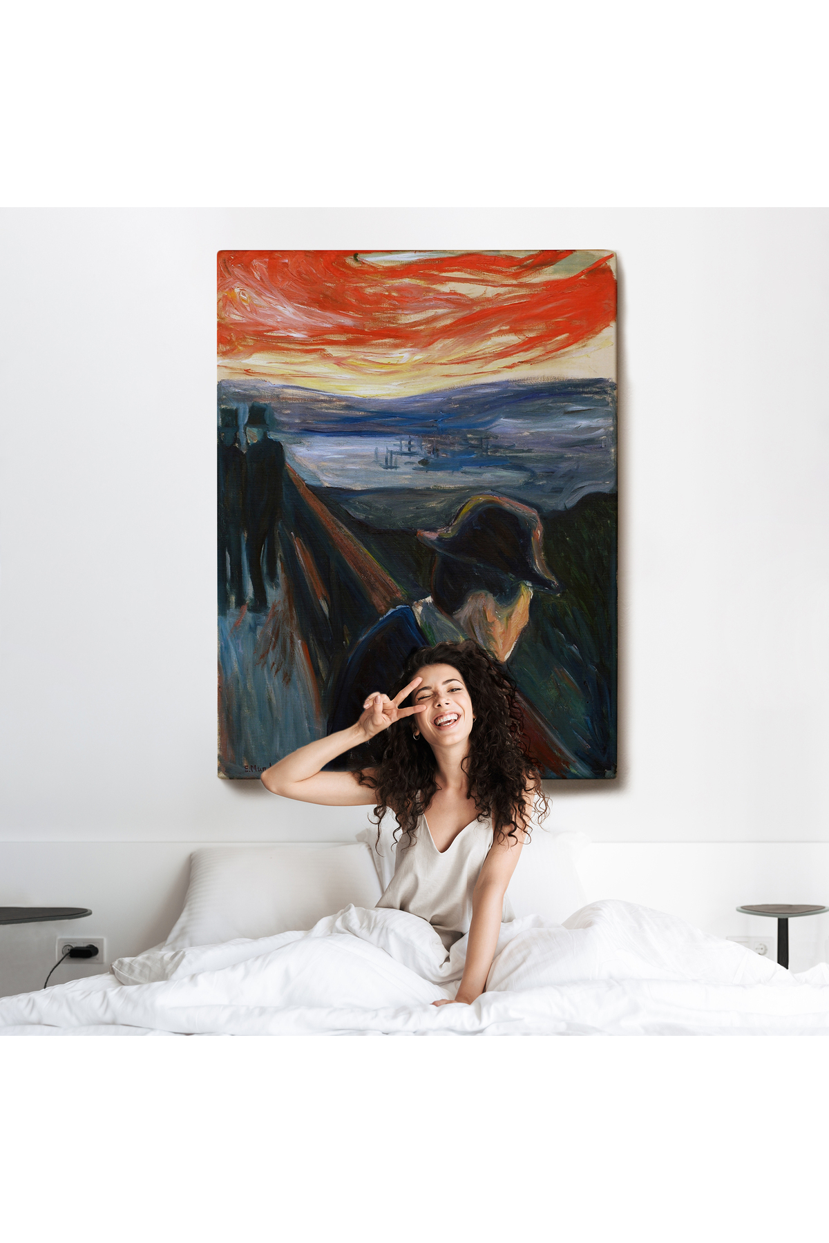 Edvard Munch - Çaresizlik Kanvas Tablosu görsel 6