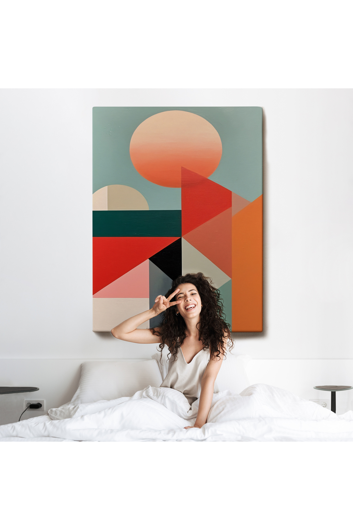 Modern Desenli Soyut Kanvas Tablo görsel 6