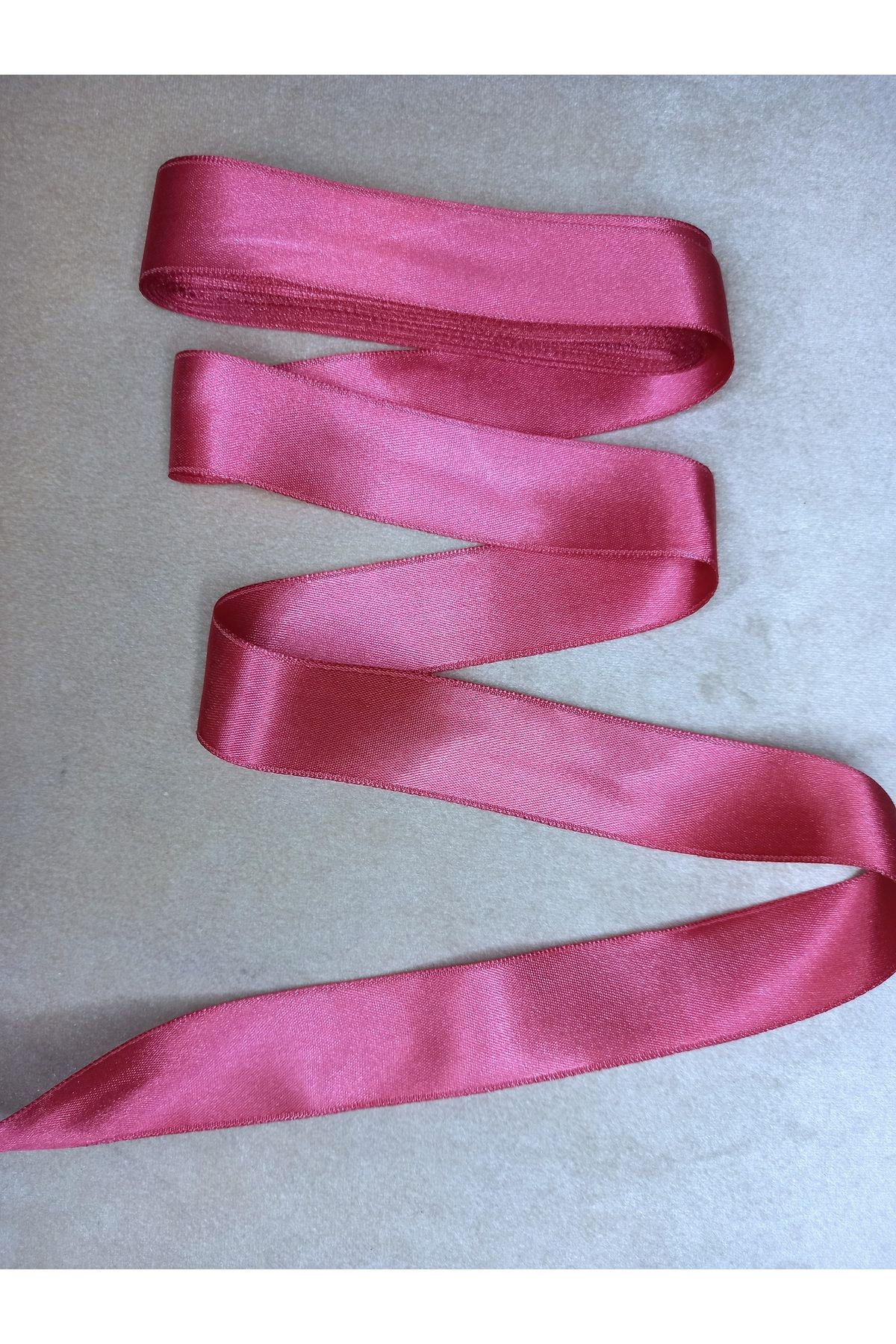 yörük tuhafiye-10 Meters Fuchsia Satin Ribbon - 3 cm a Ball 4