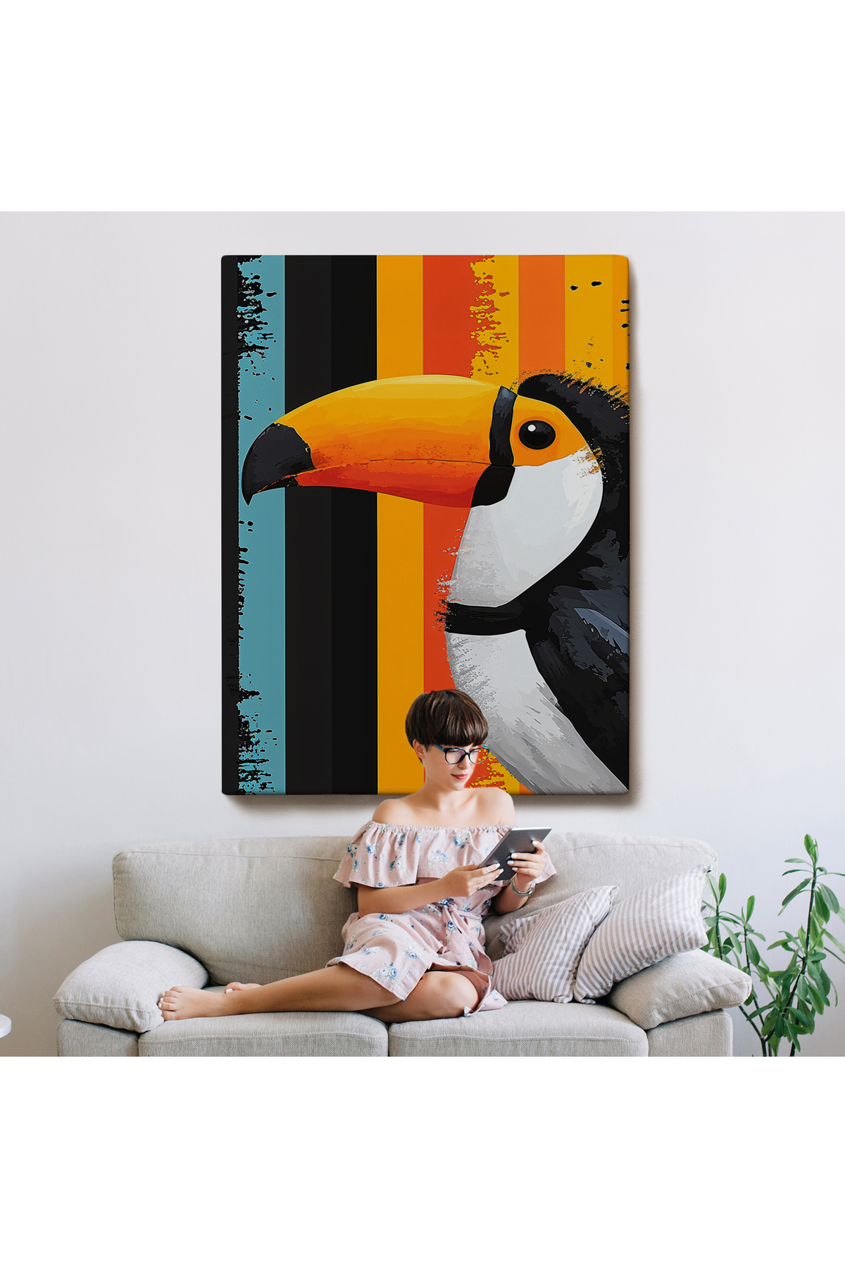 Toucan Kuşu Kanvas Tablo görsel 8