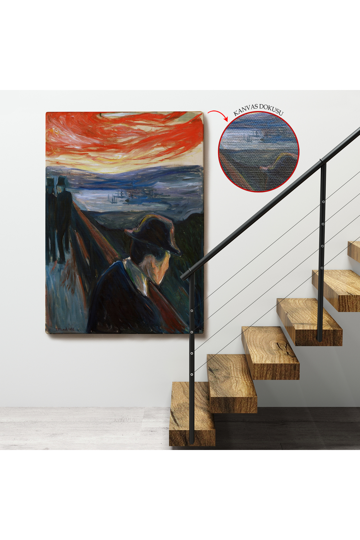 Edvard Munch - Çaresizlik Kanvas Tablosu görsel 4