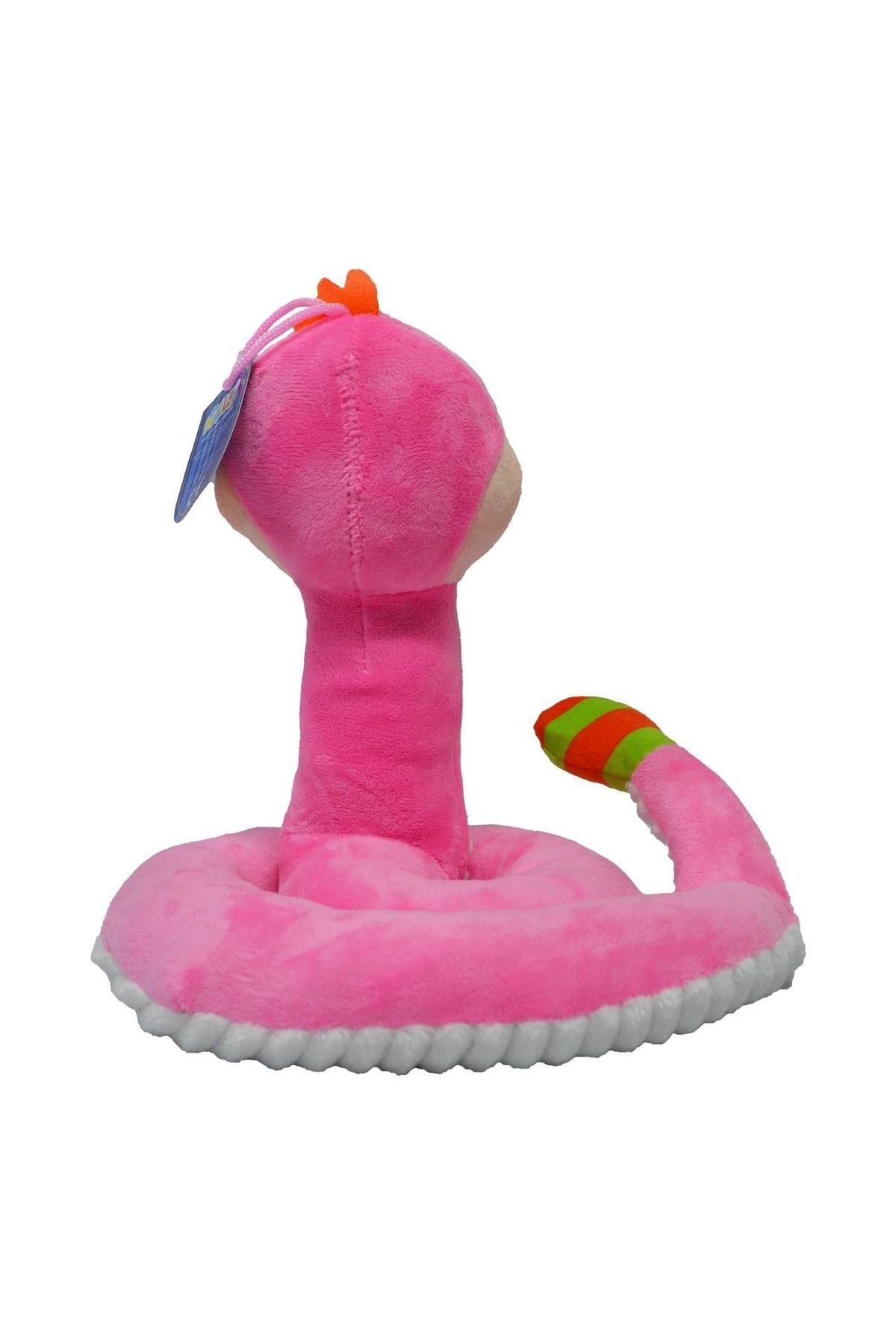 TRUST STORE-25 cm Plush Snake Toy - Rattles and Cute, Sleep and Playmate, Pink 2