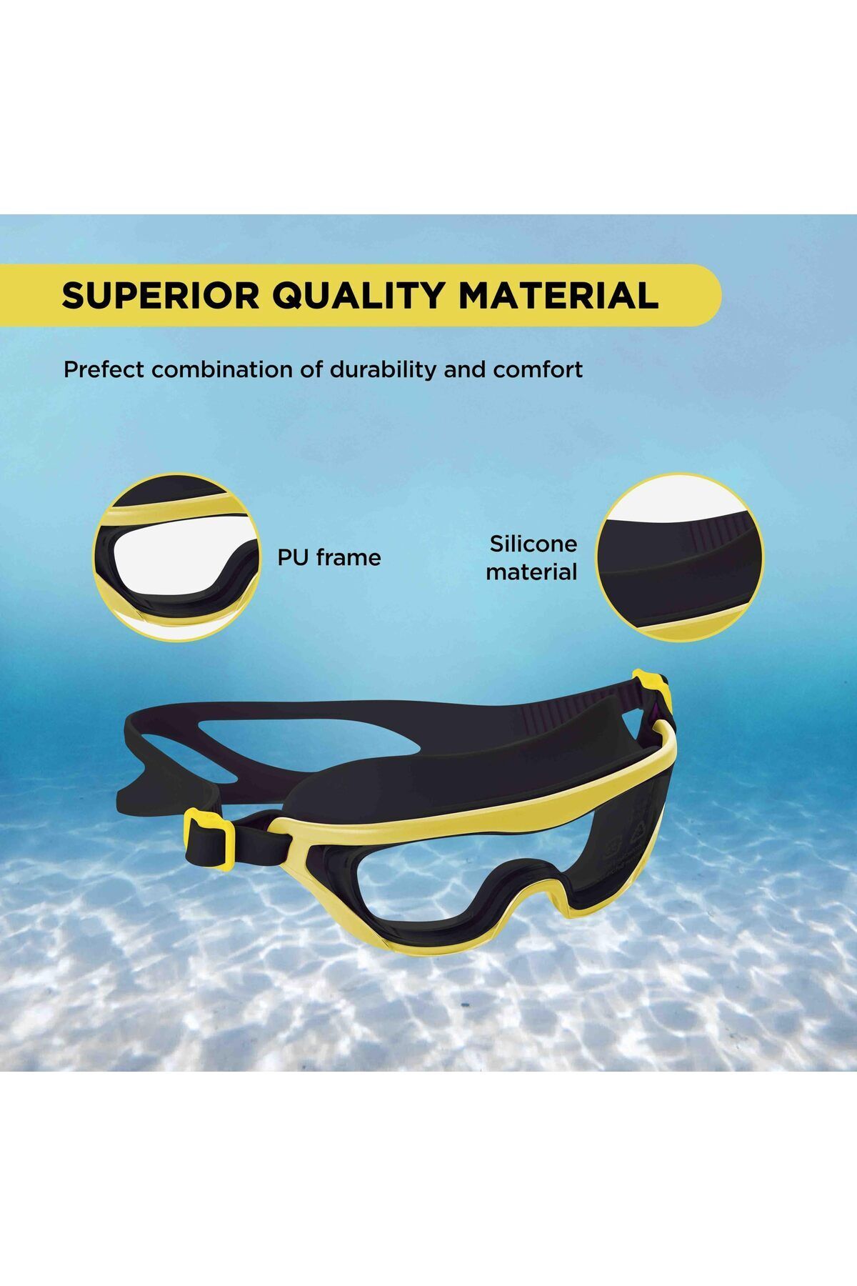 Endless-El1010 Premium Swimming Goggle | Anti-fog & Uv Protection | Yellow | Soft Silicone Gasket 3