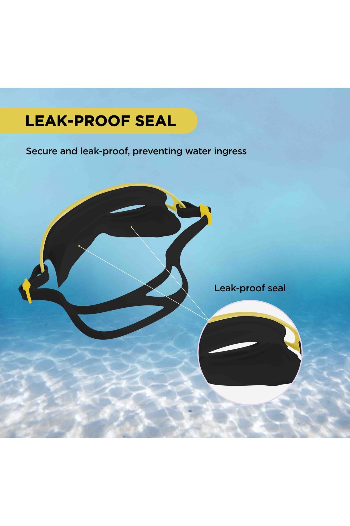 Endless-El1010 Premium Swimming Goggle | Anti-fog & Uv Protection | Yellow | Soft Silicone Gasket 4