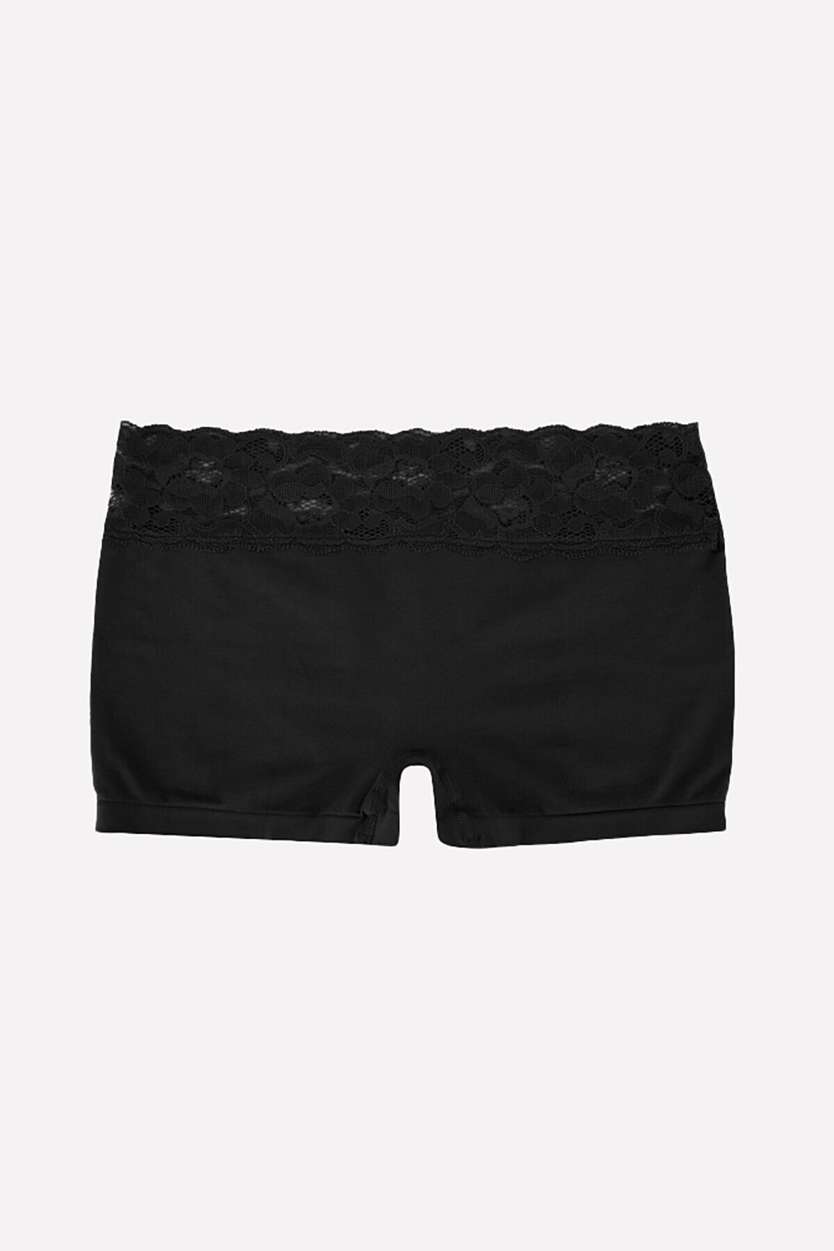 NBB-Black Seamless Mesh Lace Shorts Panties 1