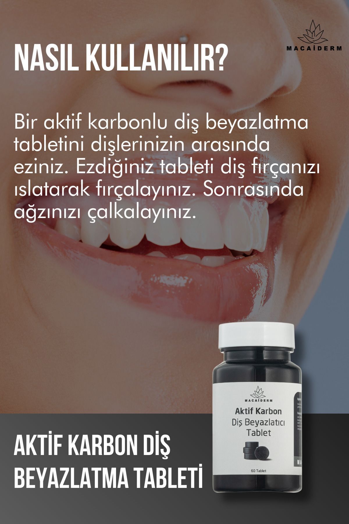 محصولات سفیدکننده دندان قرص سفید دندانپزشکی و مراقبت از دهان Macaiderm