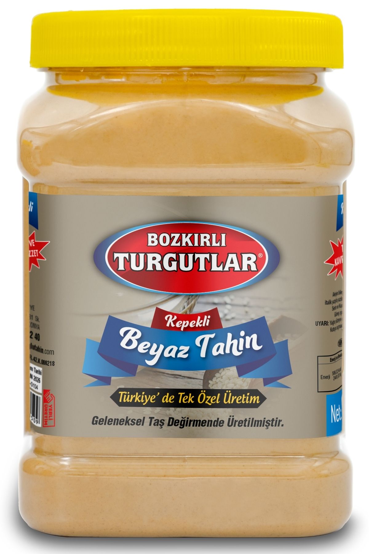 Bozkırlı Çavuşoğlu Tek Kavrulmuş Beyaz Bozkır Tahini Kepekli Özel Üretim 930g