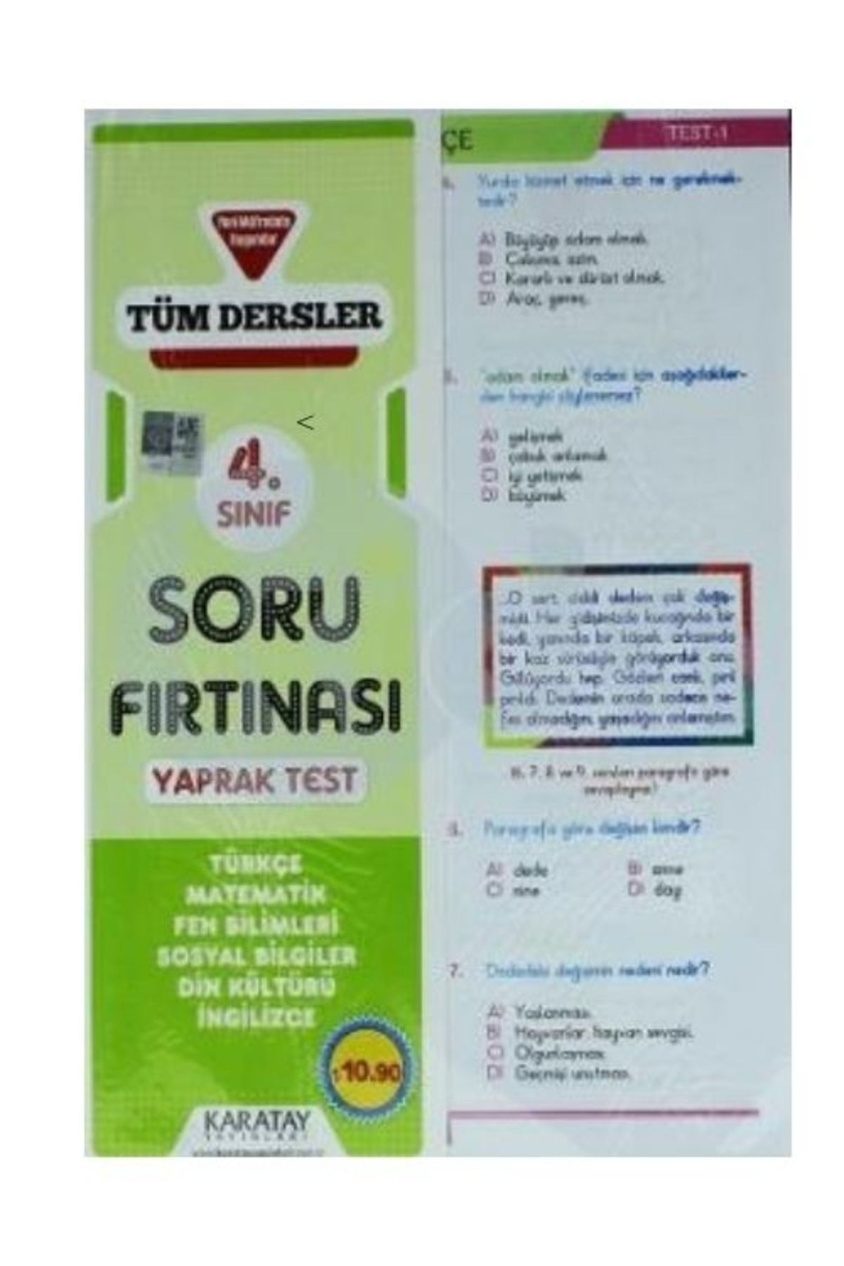 Karatay Yayınları Karatay 4. Sınıf Tüm Dersler Soru Fırtınası Yaprak Test