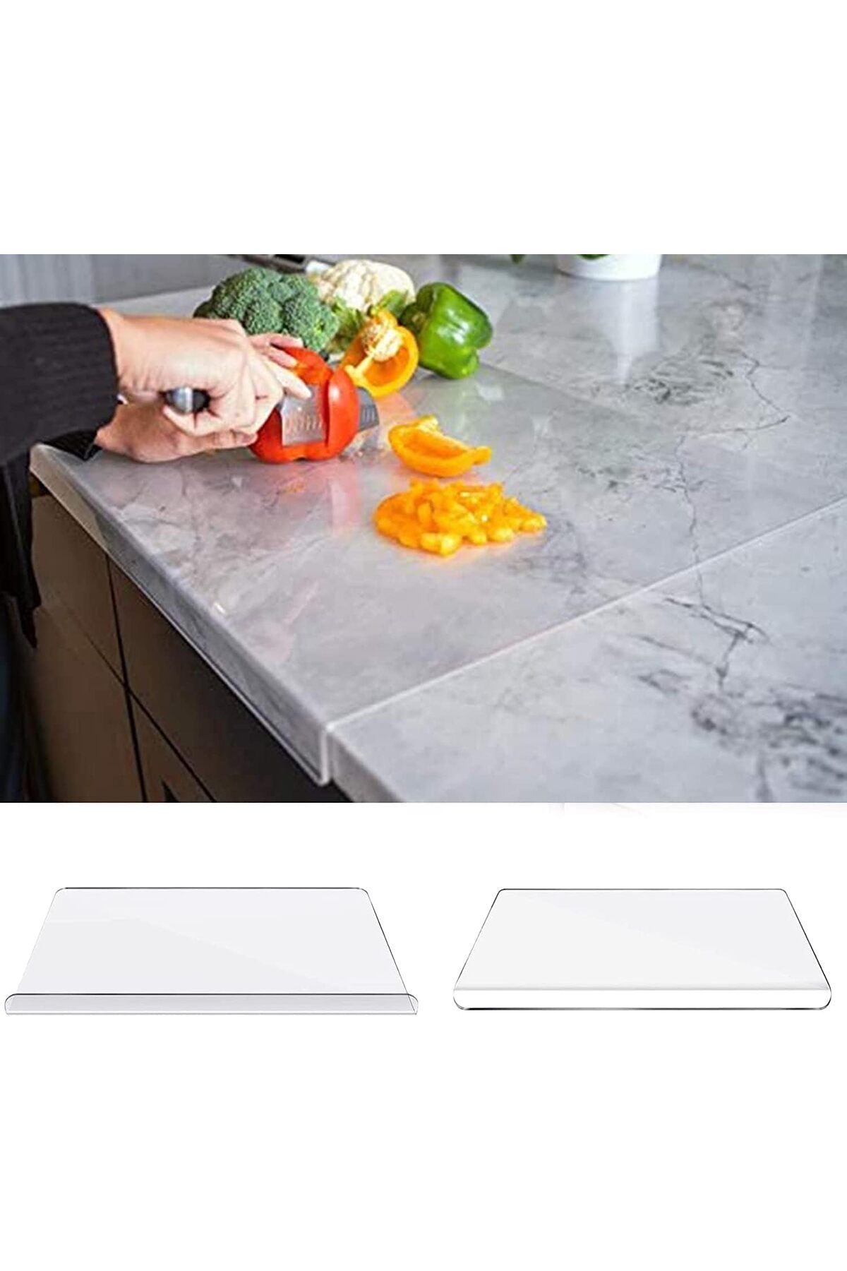 Arabest-Acrylic Cutting Boards for Kitchen Counter, New Acrylic Anti-Slip Transparent Cutting Board 8