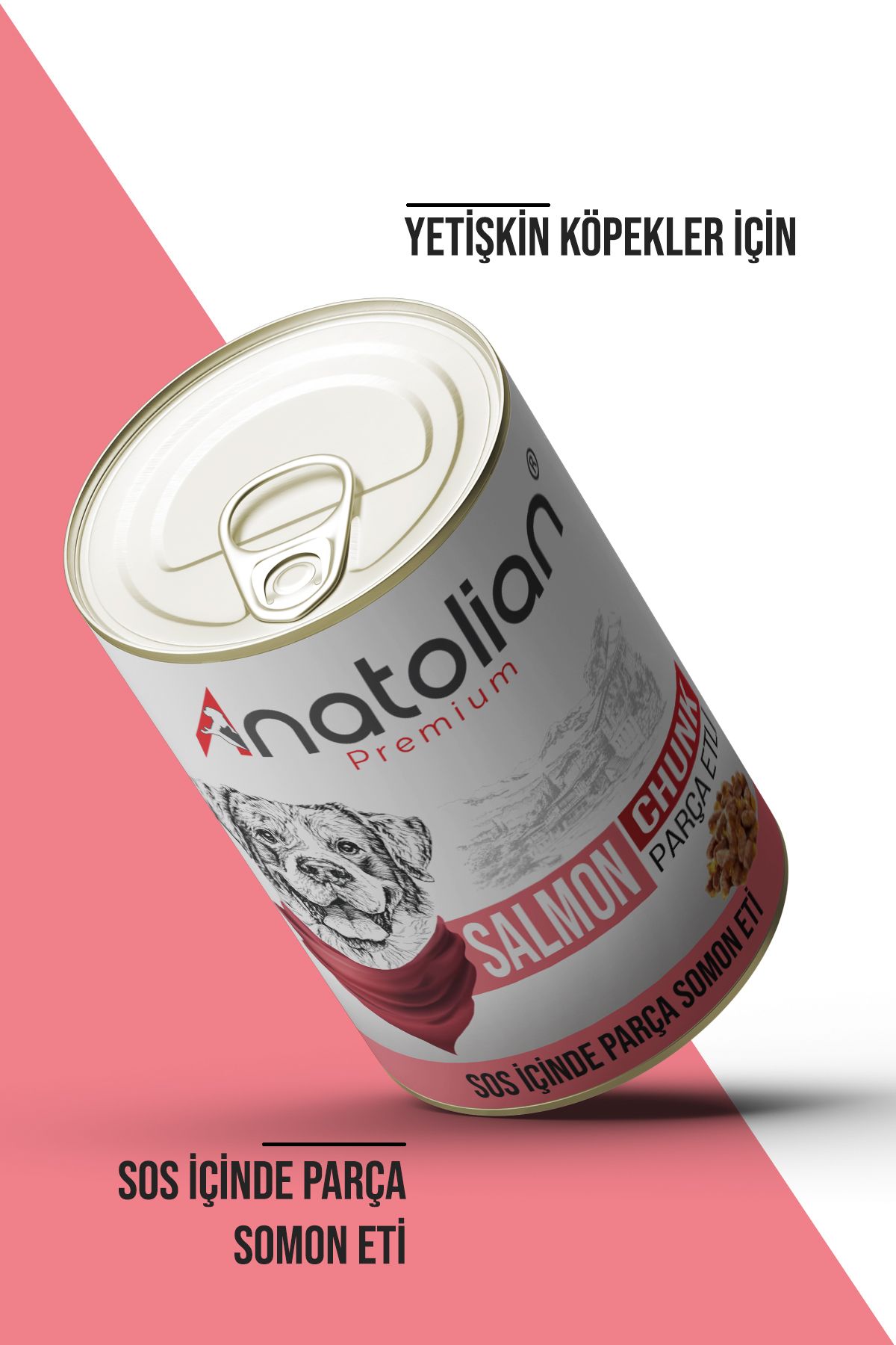 Anatolian premium Adult Salmon Somonlu Parça Etli Yetişkin Köpek Konservesi 400 gr