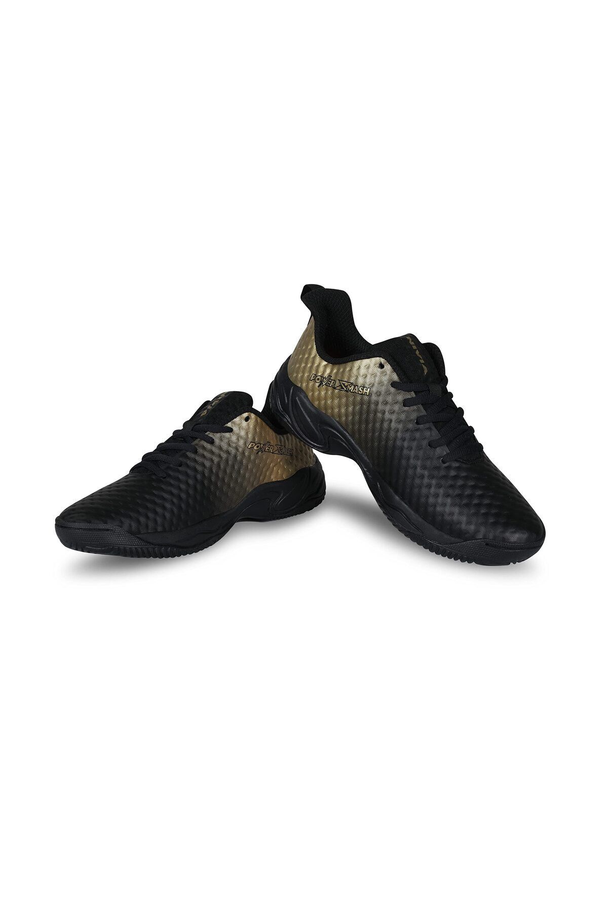 Nivia-Power Smash Tennis Shoes | Black/bronze | Lightweight | Non-marking | For Indoor Sports 2