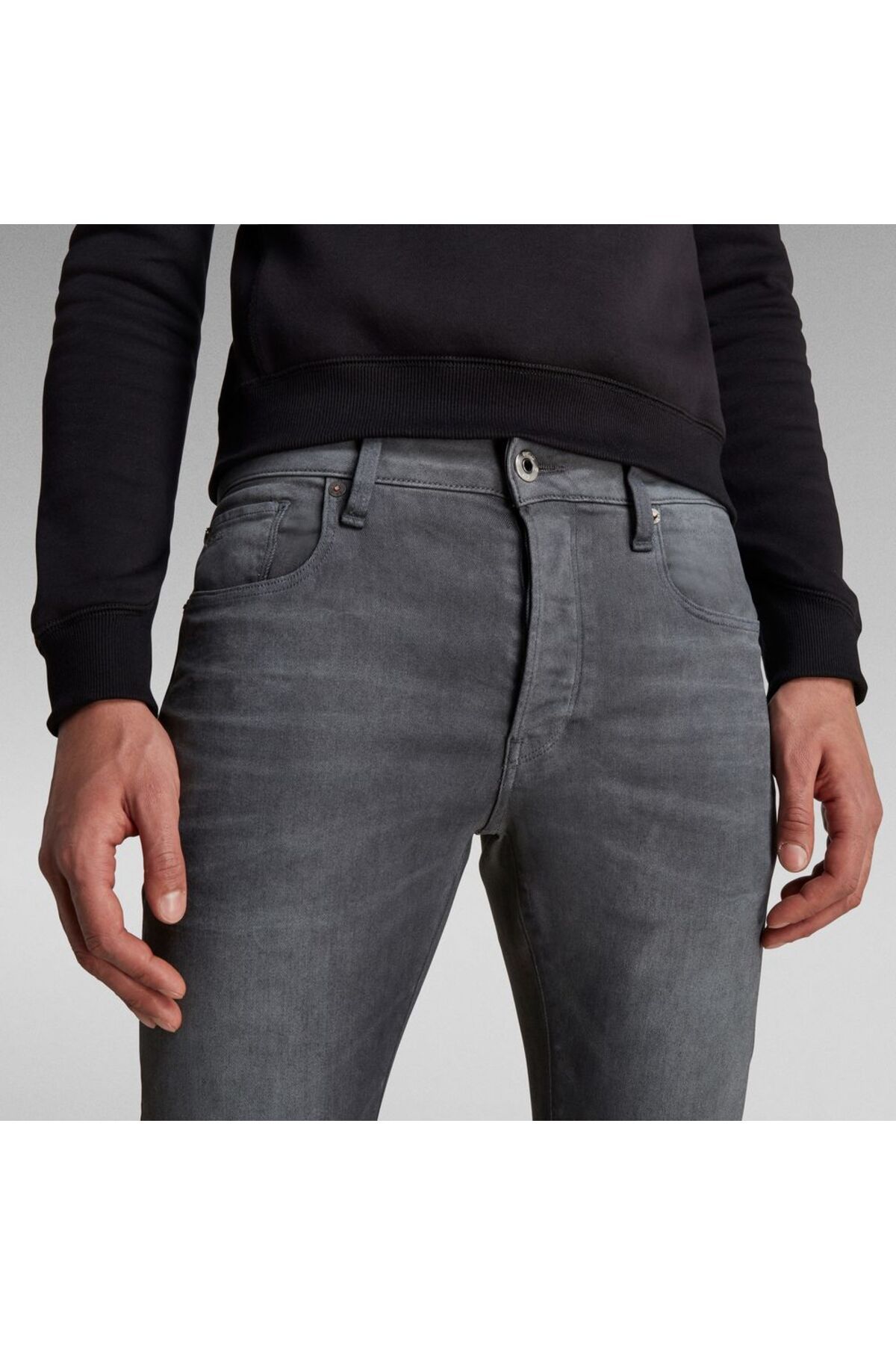 شلوار جین خاکستری مردانه G STAR RAW 51001.7863.3143 3301 تابه G-STAR RAW