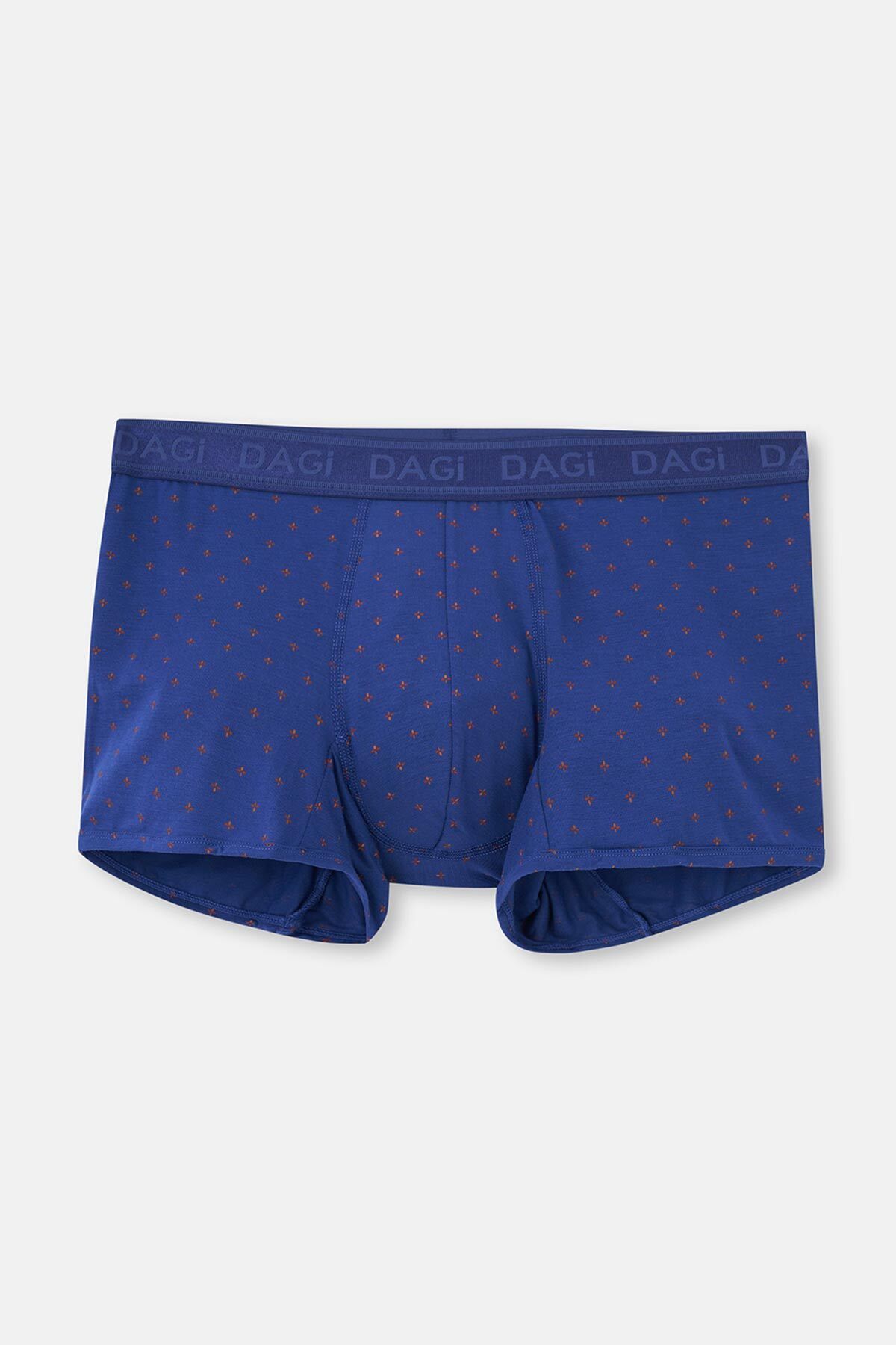 Dagi-Tile-Navy Blue 4210 2-teiliger gemusterter Micro-Modal-Boxer 2