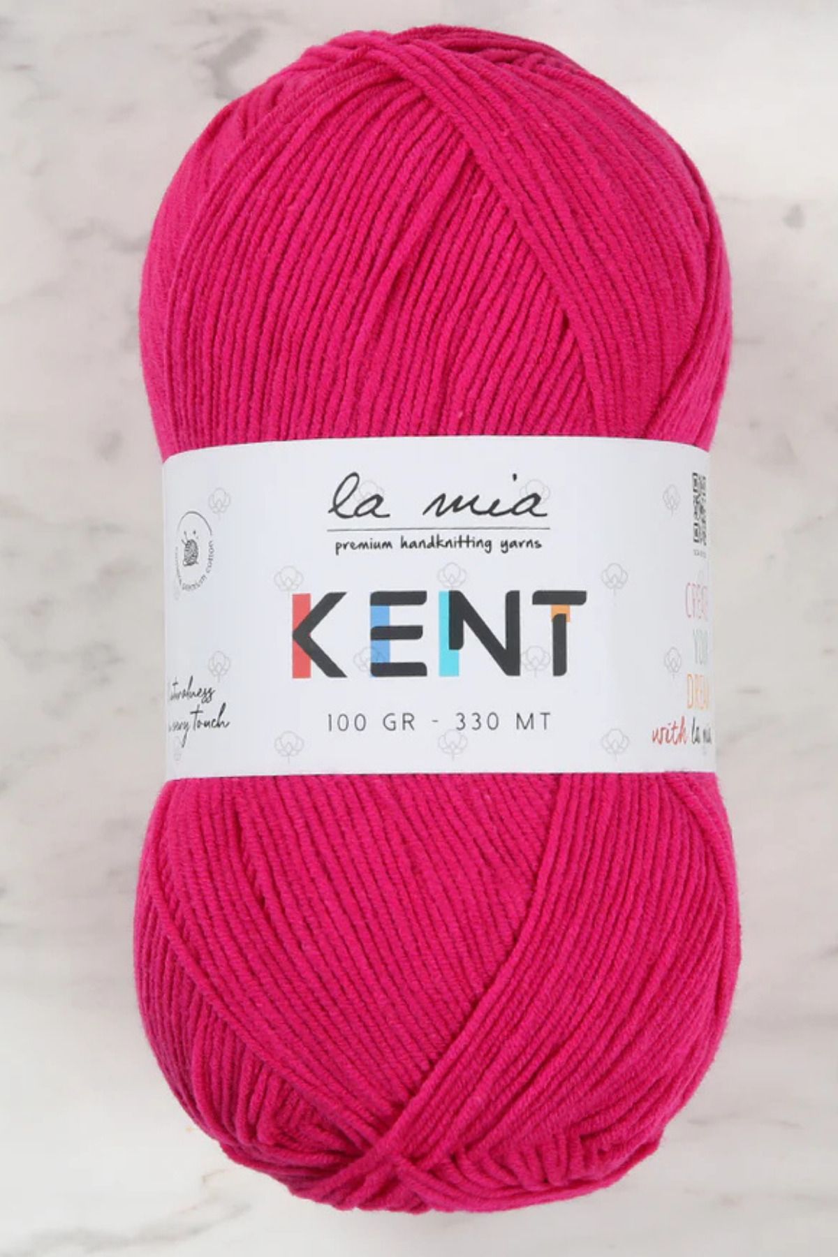 La Mia Yarn-La Mia Kent Fuchsia Hand Knitting Lanyard - L030 1