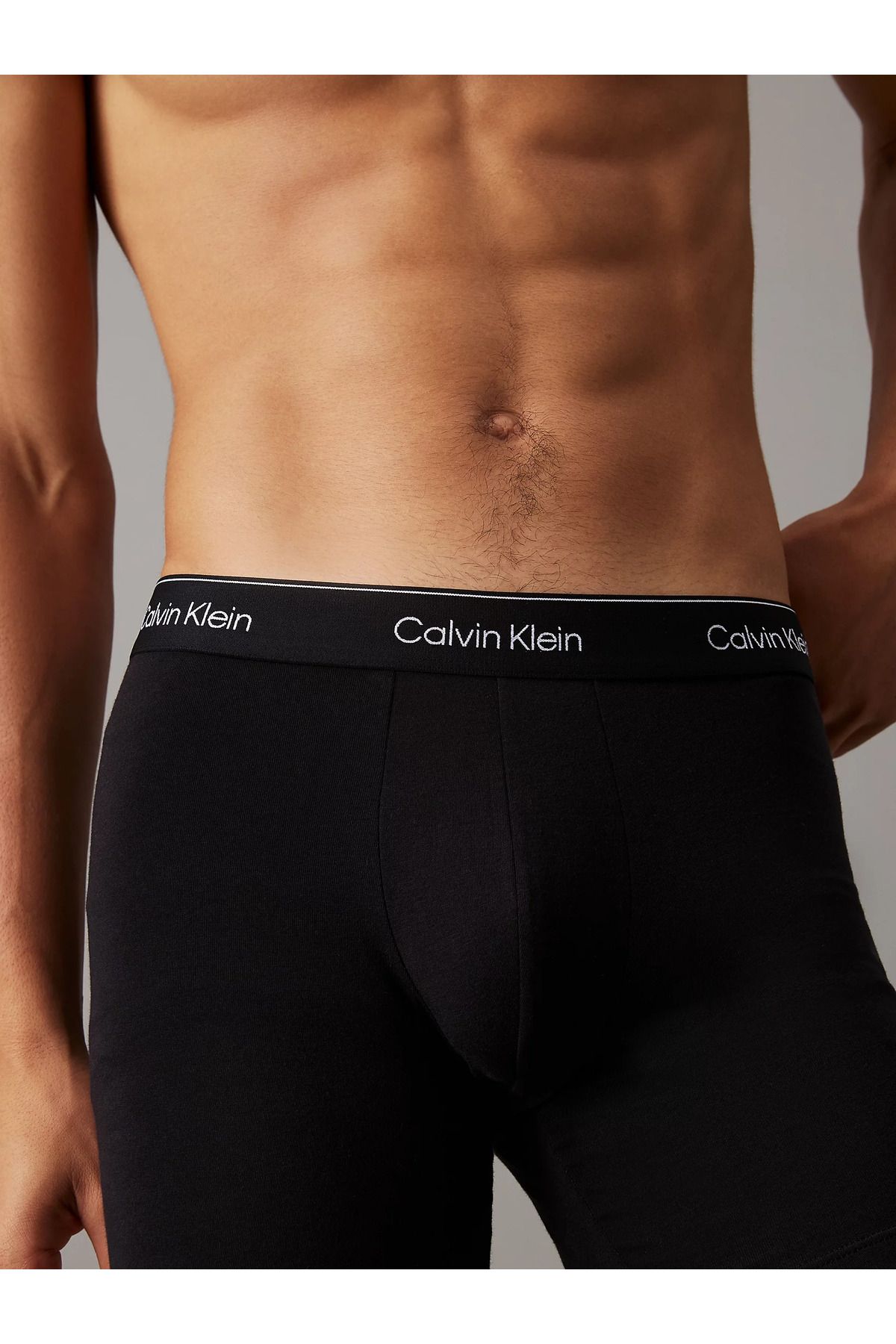 Calvin Klein-Men's 3-Pack Black Boxers with Stripe Detail 000Nb3964A-Tm6 2