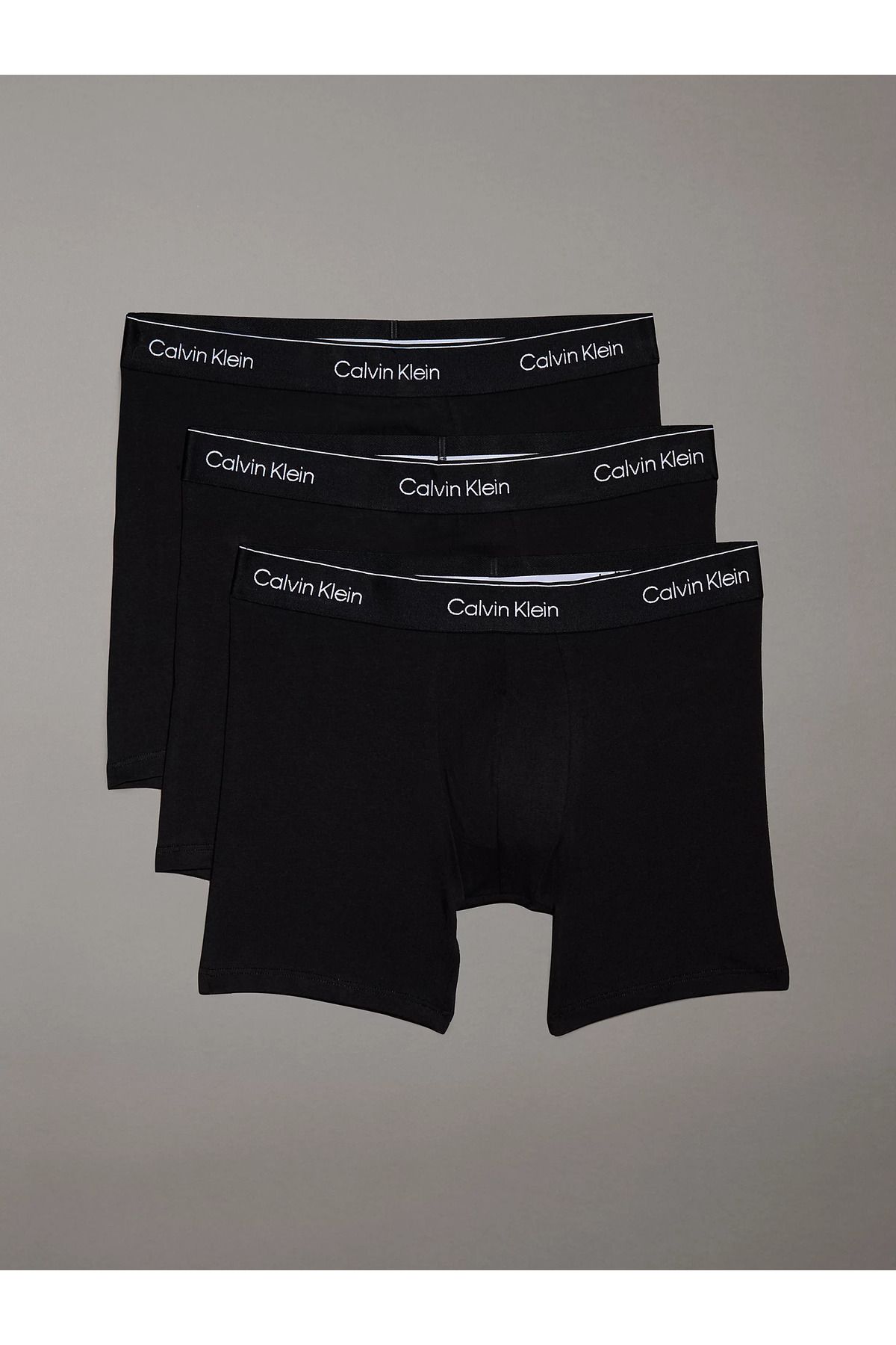 Calvin Klein-Men's 3-Pack Black Boxers with Stripe Detail 000Nb3964A-Tm6 1