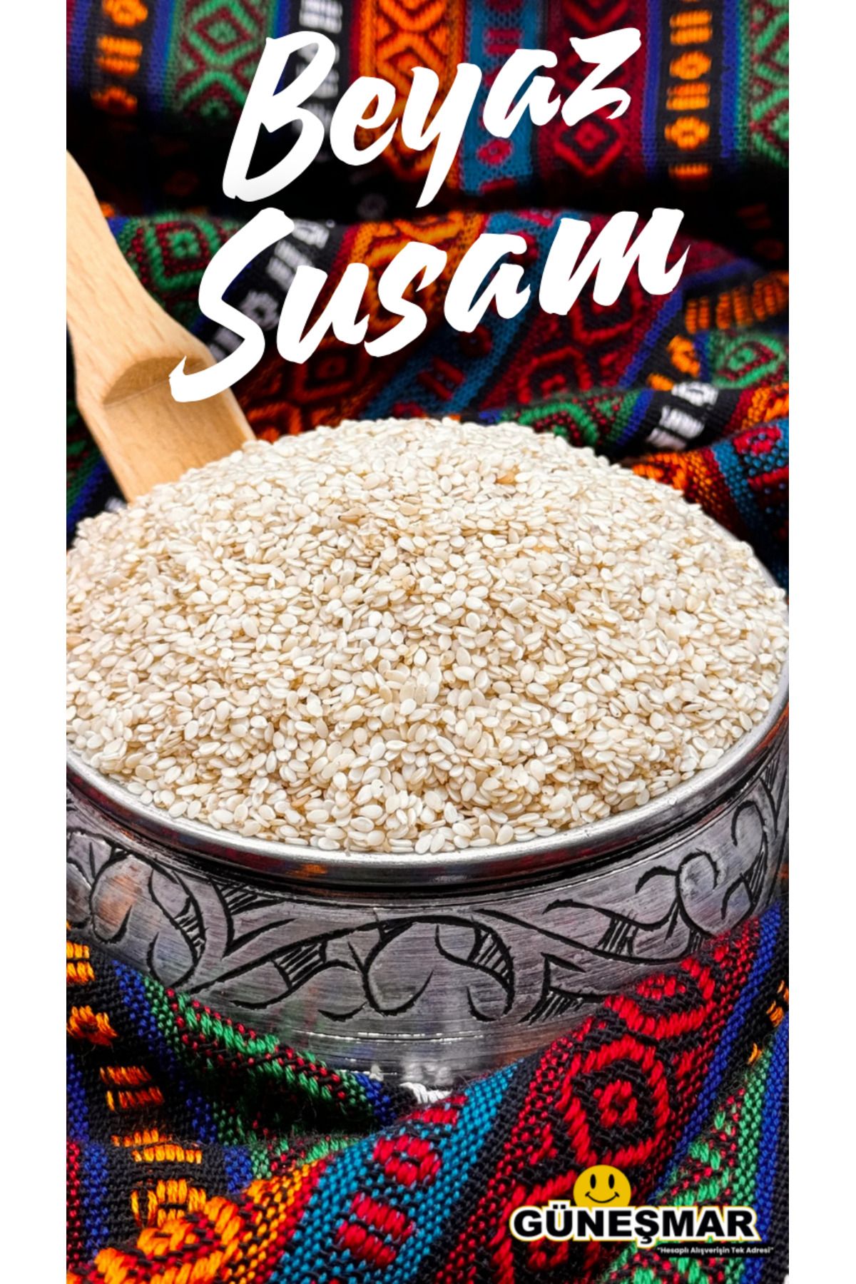 Caro Baharat Yeni Mahsül Beyaz Susam 1 Kg