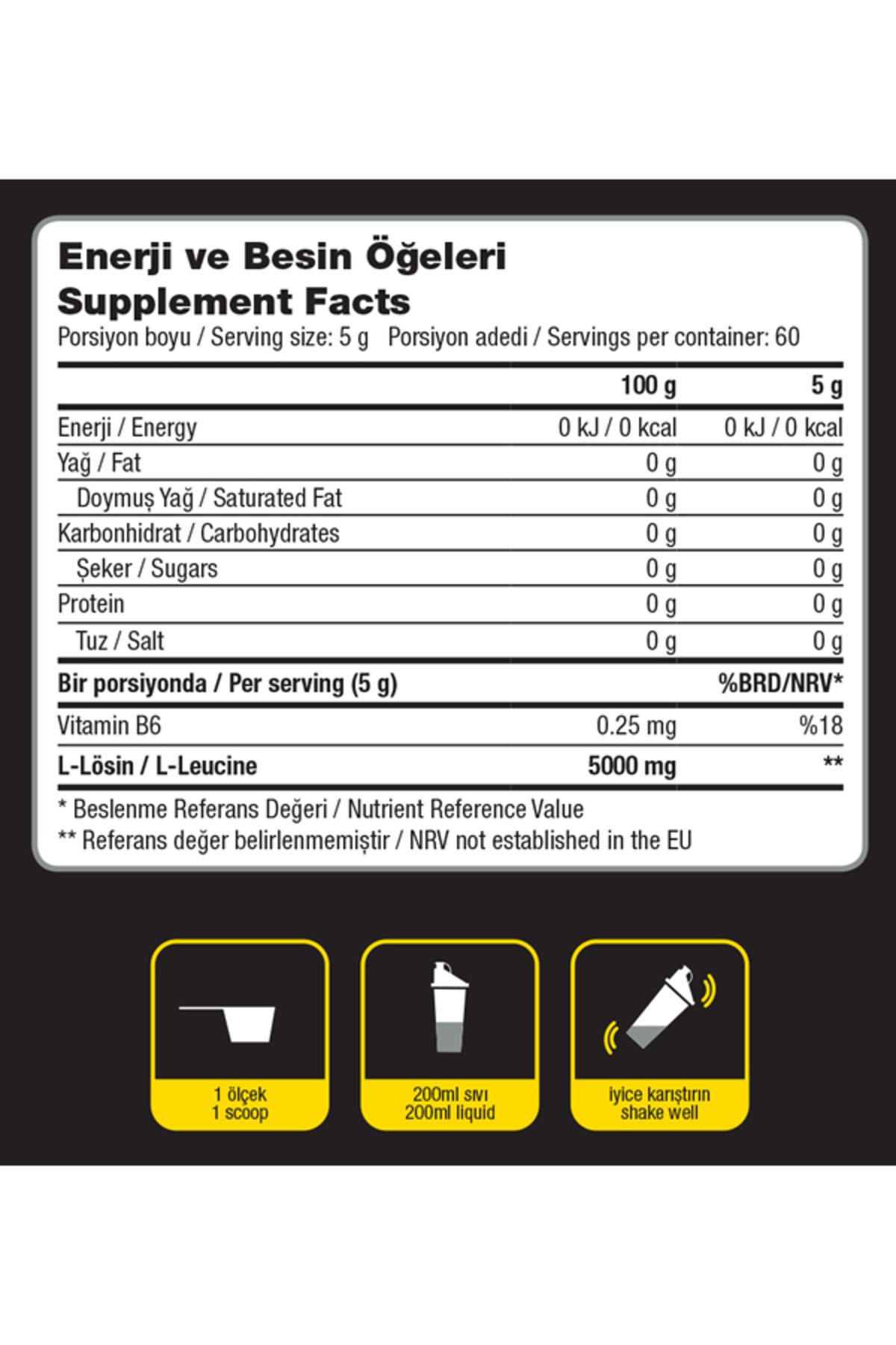 Dynamic Nutrition-Leucine Powder - 300 g - Unflavored - 60 Serves - 100% Pure Leucine 2