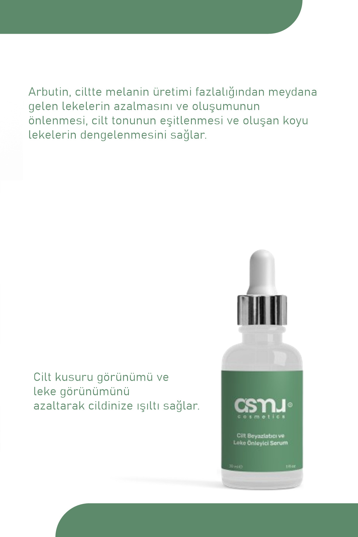 Asmu Cosmetics Cilt Beyazlatıcı, Leke Karşıtı Ve Aydınlatıcı Arbutin ...