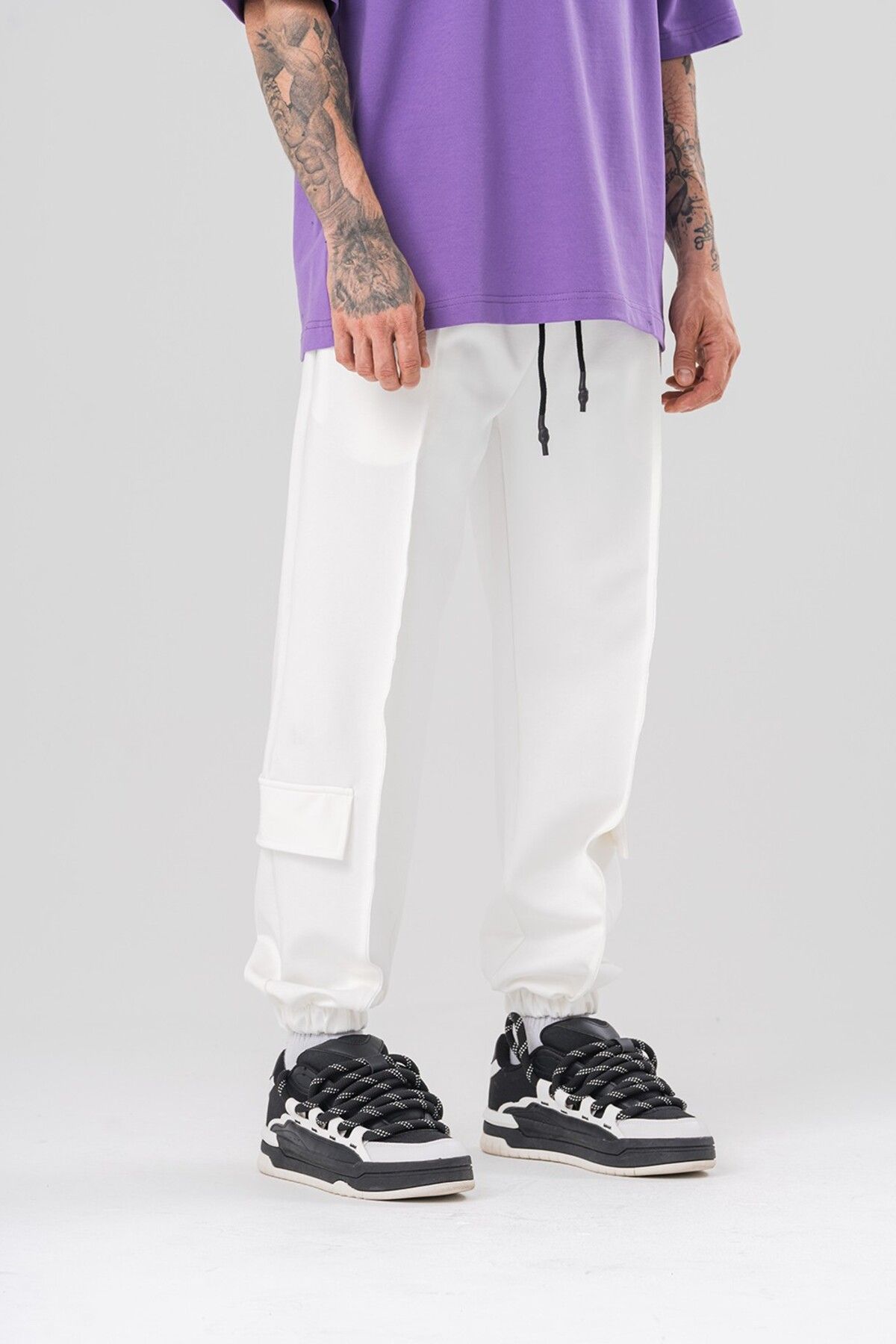 go gang own Trening Urban Cu Buzunar Detaliat Cu Talie Și Picior Elastic Masculin - M