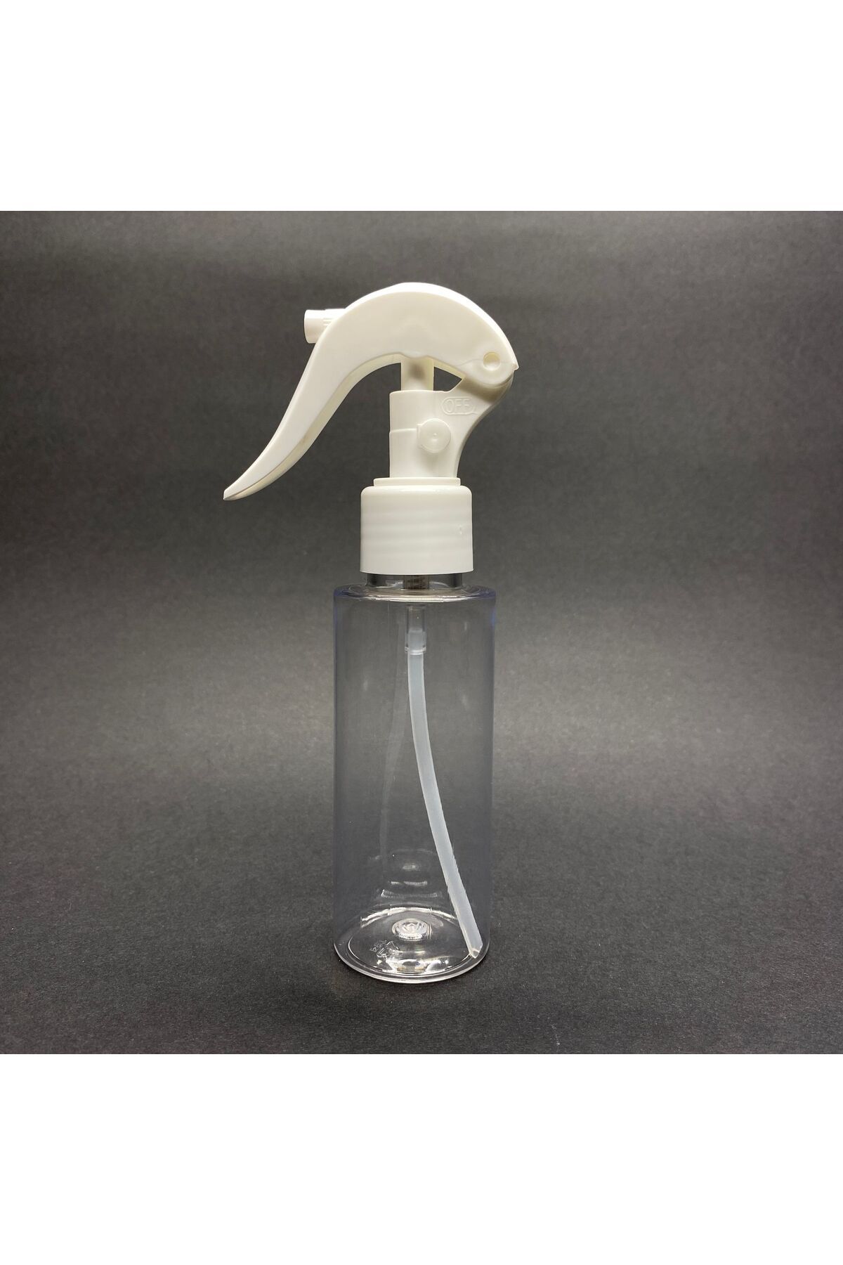 makrobay 10 Adet 100 ml Şeffaf Sprey Şişe - Beyaz Başlıklı PET Plastik Boş Ambalaj | Dezenfektan, Kolonya