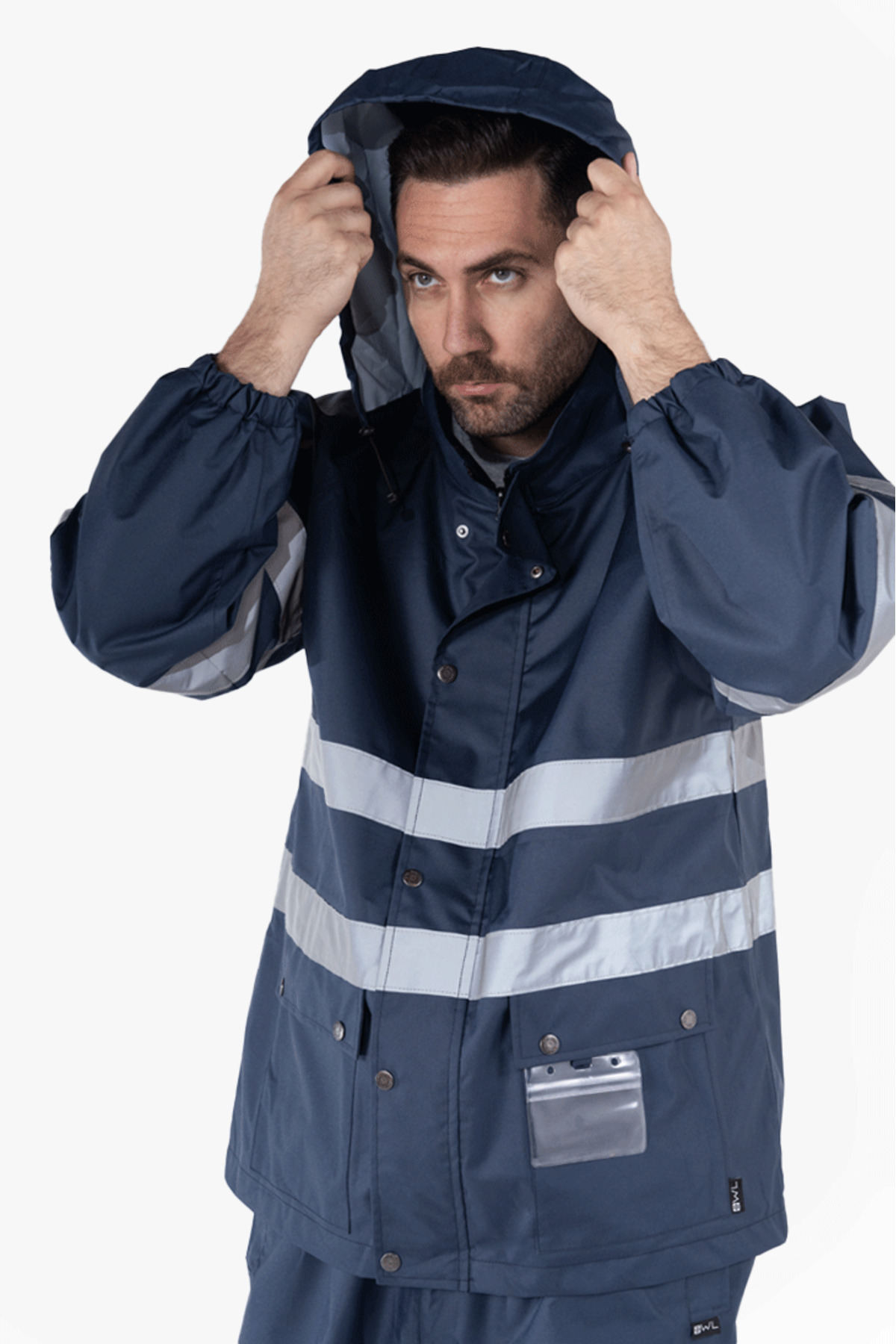 Hi - Vis Reflektörlü Yağmurluk Takım — سرمه‌ای OWL 8100 — تصویر 3 از 5
