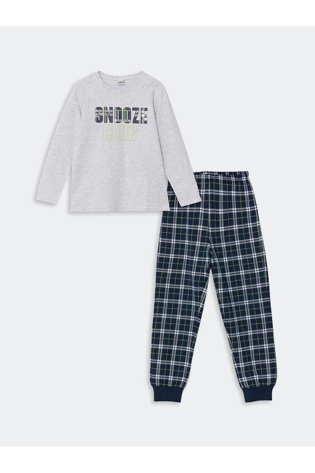 LC Waikiki-Lcw Kids Crew Neck Boy Pajamas Set 1