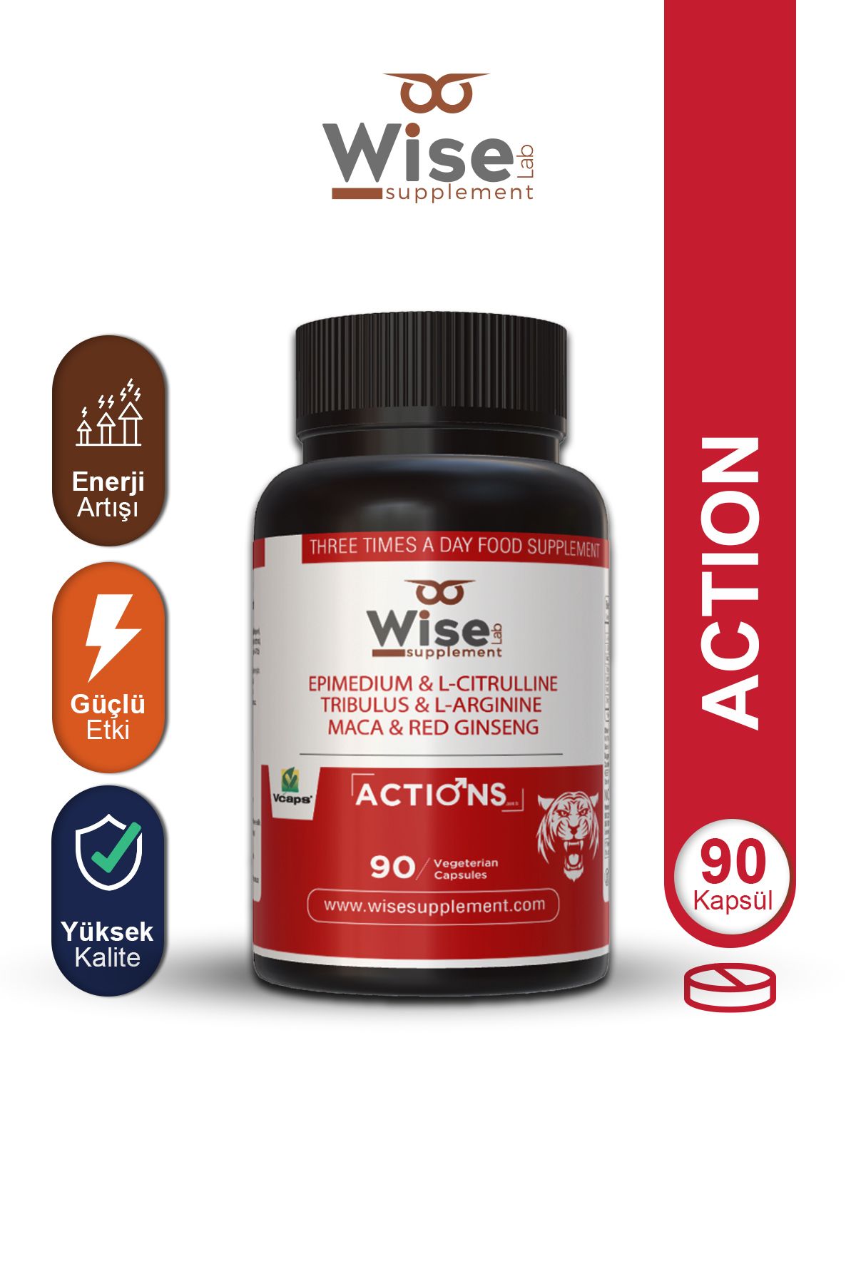 WiseLab Wise® Action 90 Bitkisel Kapsül