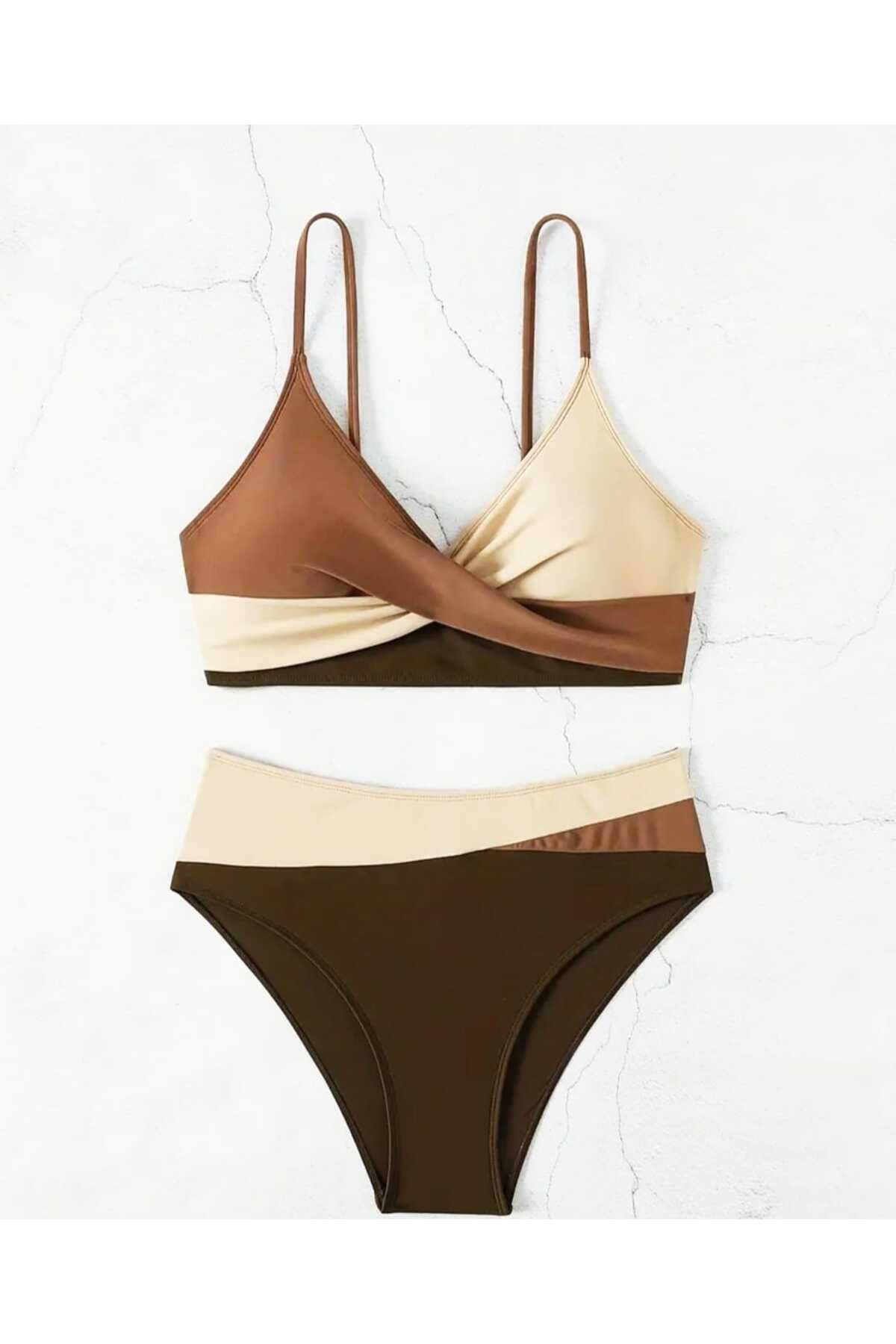 İtal-Bikini Suit in Coffee Tones 2