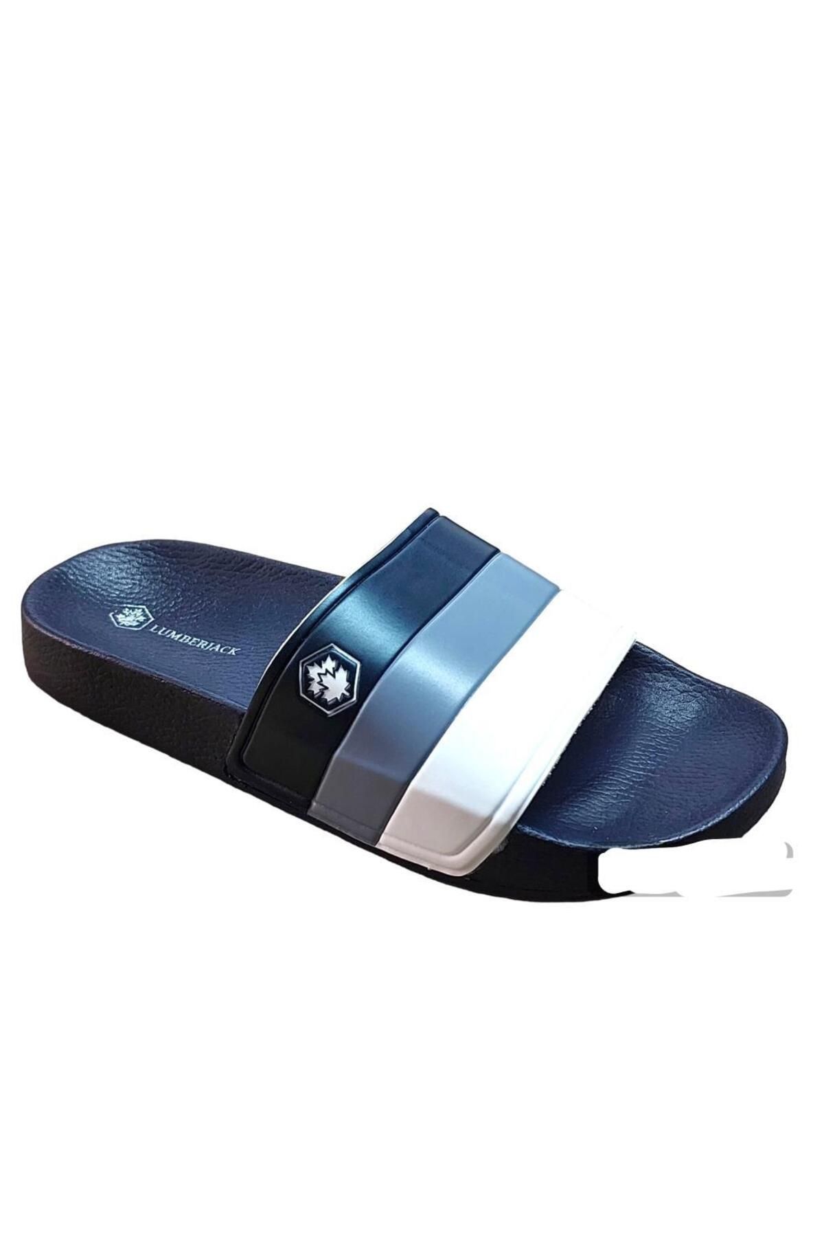 lumberjack-Wendell Jr 2fx Anatomical Navy Blue Unisex Beach Slippers 3