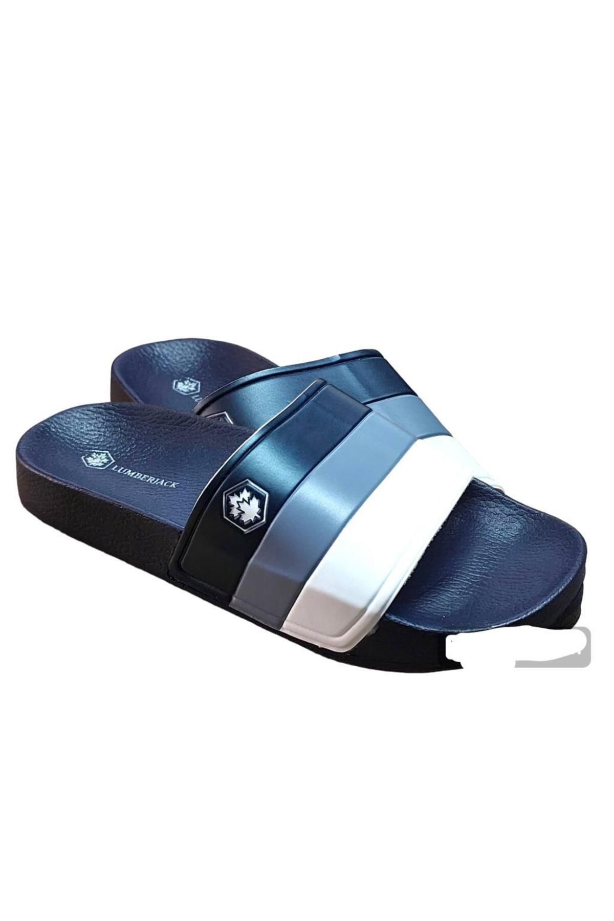 lumberjack-Wendell Jr 2fx Anatomical Navy Blue Unisex Beach Slippers 4