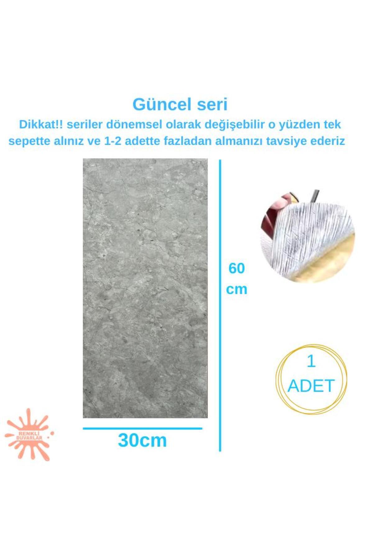 Renkli Duvarlar-BS1753 - لاصق مرن مقاس 60 × 30 سم من الرخام لتغطية جدار الحمام - قطعة واحدة 2