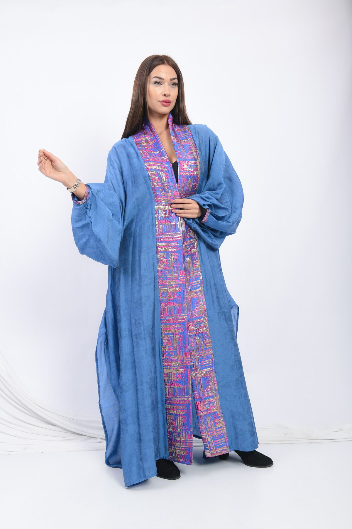 Marever Fashion-Silk Brocar Abbaya Kaftan 4