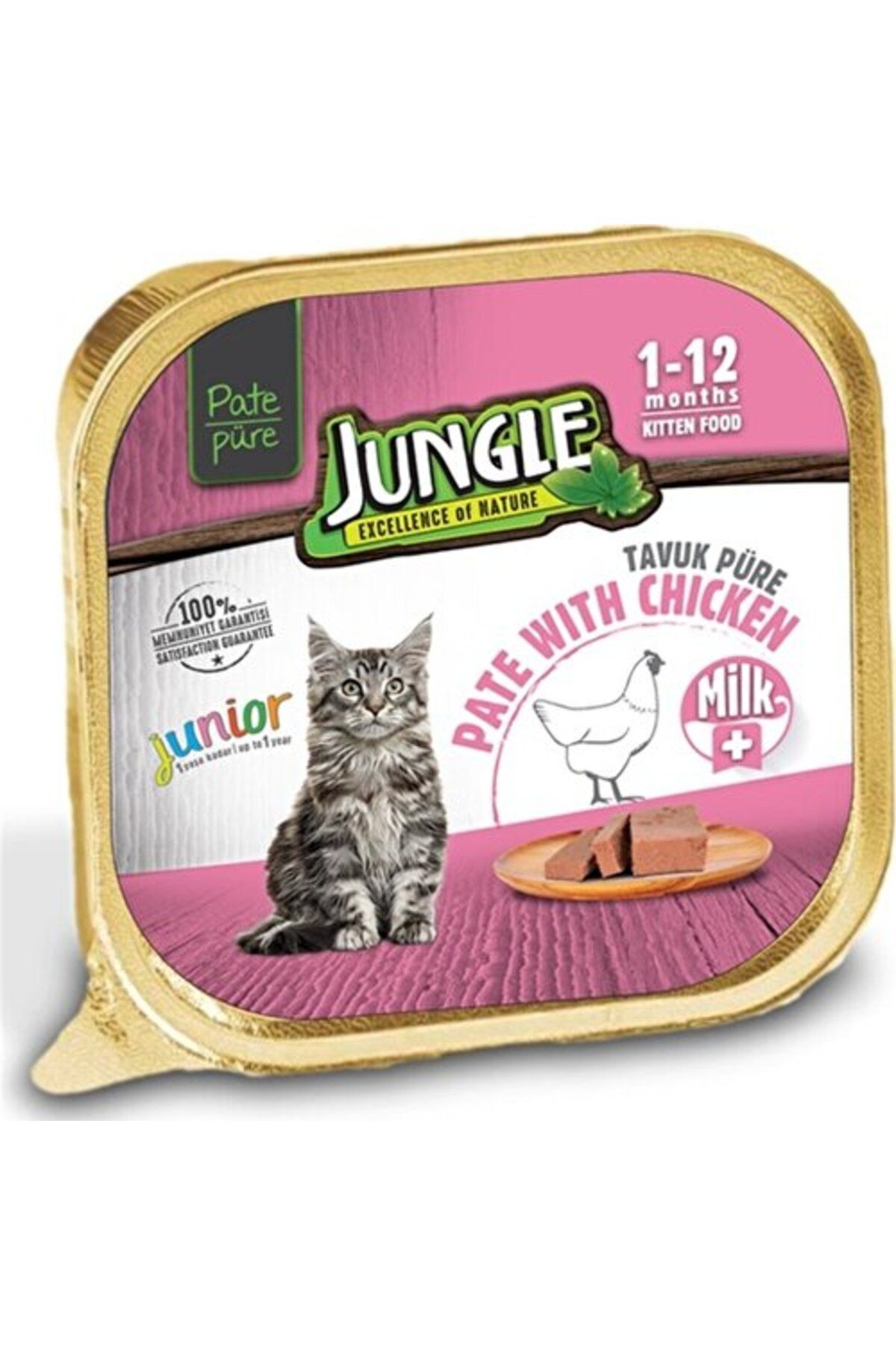 Jungle Sütlü Tavuklu Püre Yavru Kedi Maması 100 gr