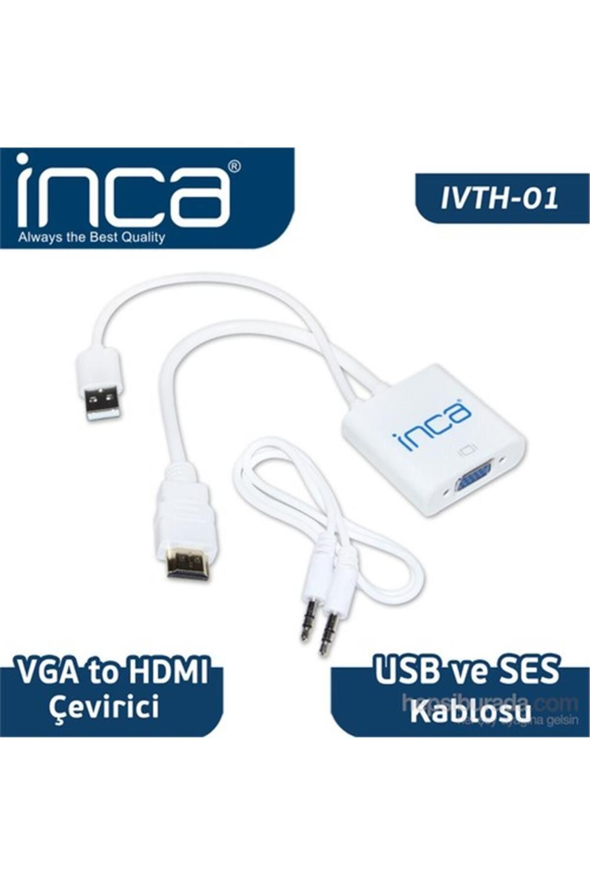 Inca Marka: Ivth-01 Vga To Hdmi Çevirici Usb Ve Ses Kablosu Kategori: Ses Kartı