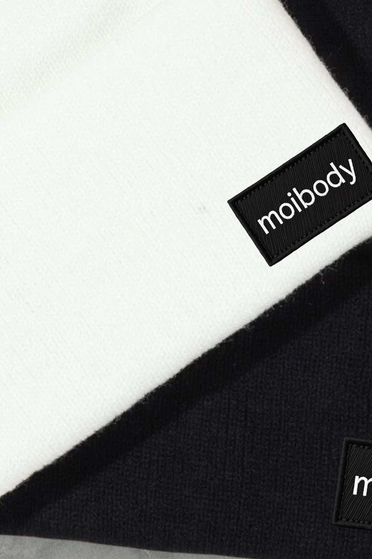 Moibody %100 Akrilik 2’li Premium Basic Bere Siyah Ekru görsel 3