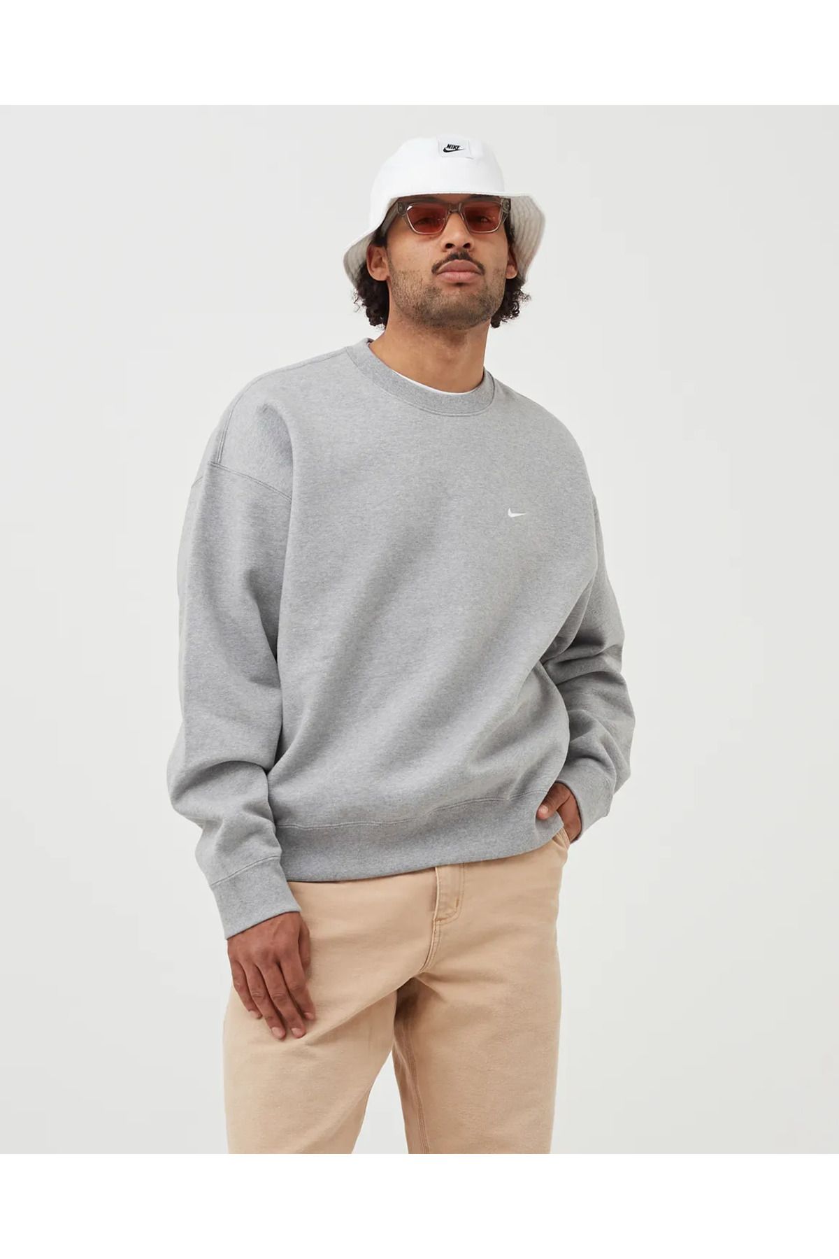 Nike-Esra Gülmen's Co - Gray Men's Sweatshirt, Solo Swoosh Fleece Heavyweight Sportswear 1