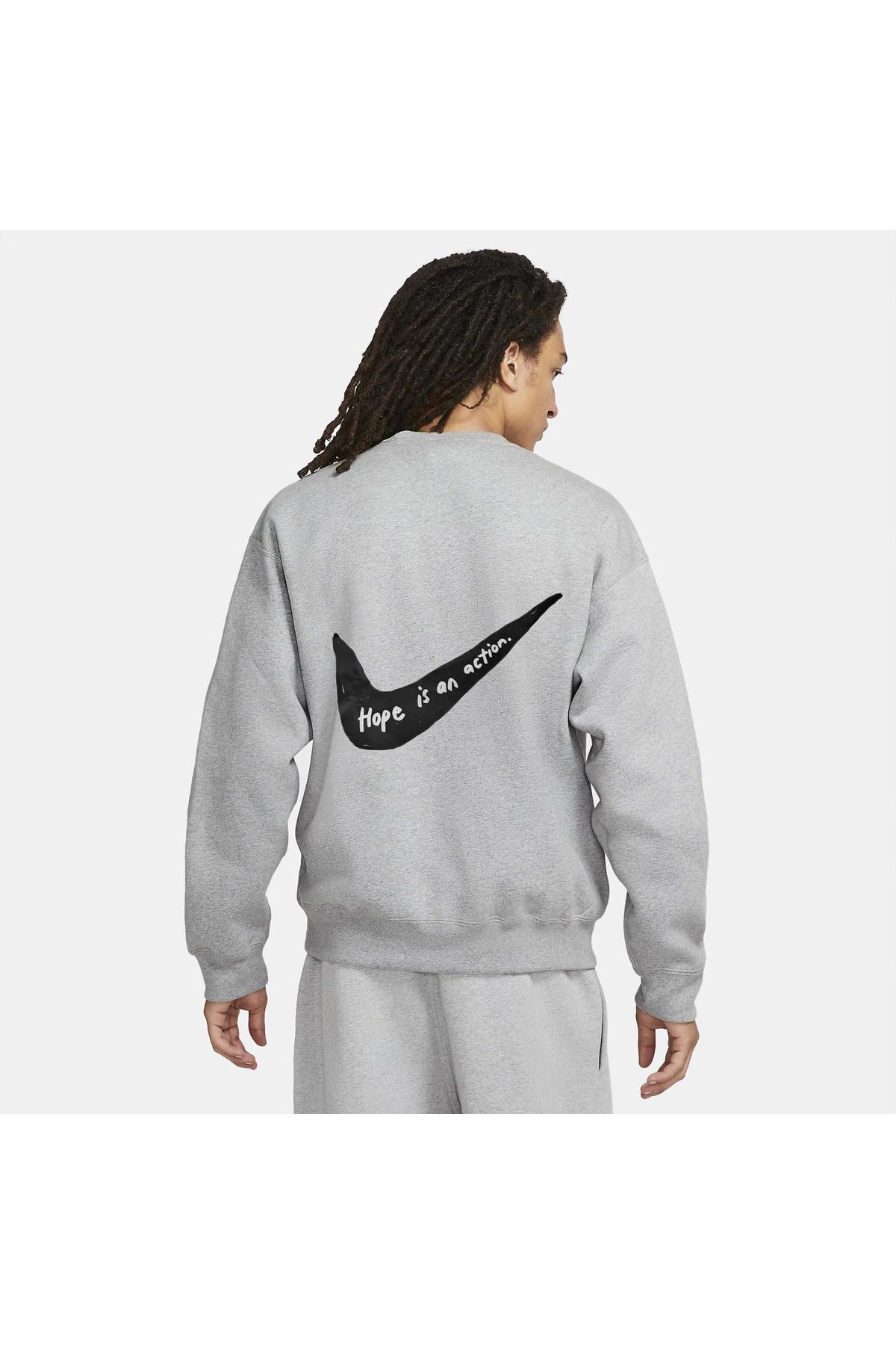 Nike-Esra Gülmen's Co - Gray Men's Sweatshirt, Solo Swoosh Fleece Heavyweight Sportswear 2