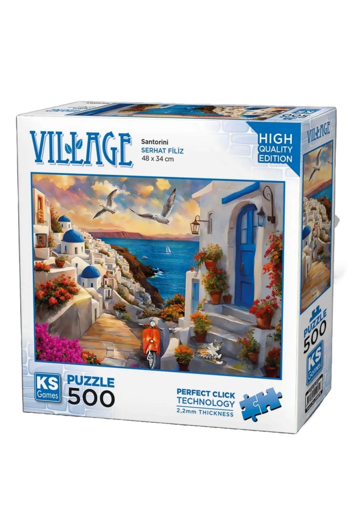 gcaksesuar Nessiworld KS Games Santorini Greece Puzzle 500 Parça 20074