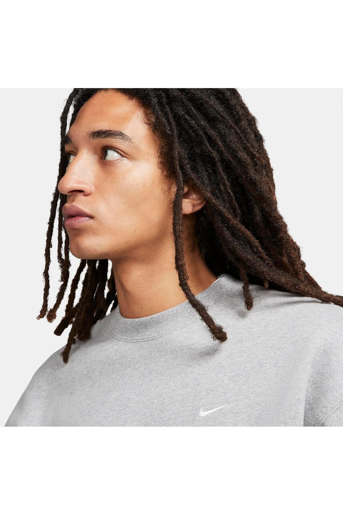 Nike-Esra Gülmen's Co - Gray Men's Sweatshirt, Solo Swoosh Fleece Heavyweight Sportswear 4