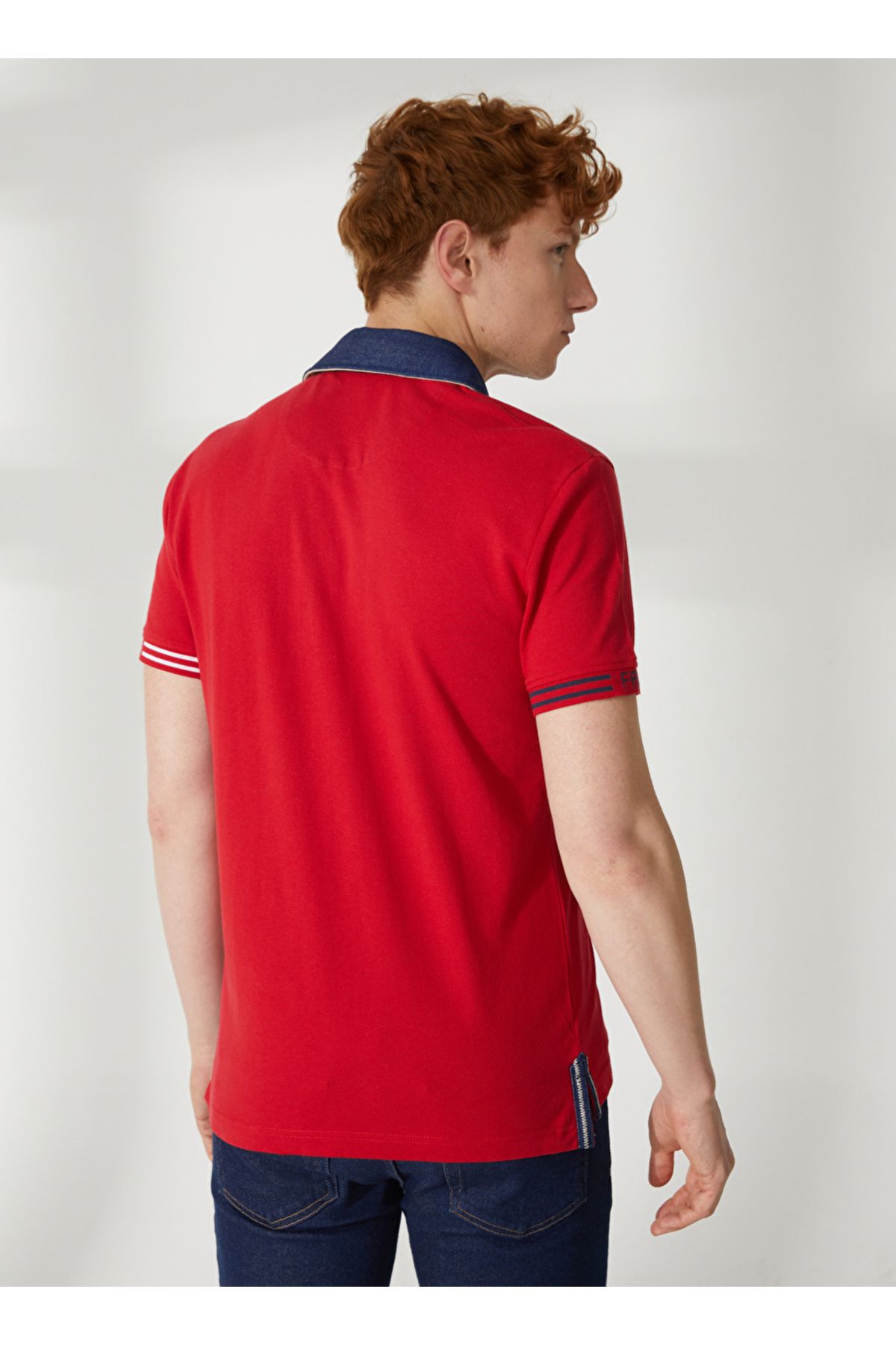 Fred Mello-Red Men's Polo T-Shirt Fm23S23Qcred Size: m 6